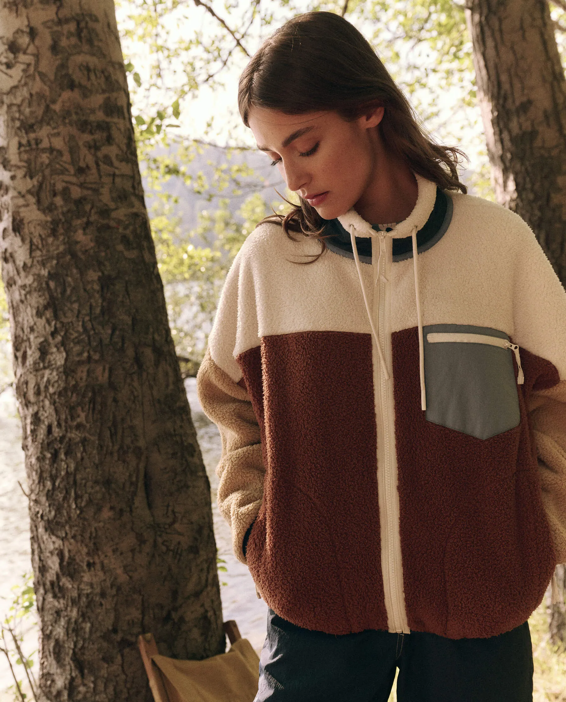 The Plush Terrain Full-Zip. -- Oakwood Colorblock sold by THE GREAT. product image thumbnail 3