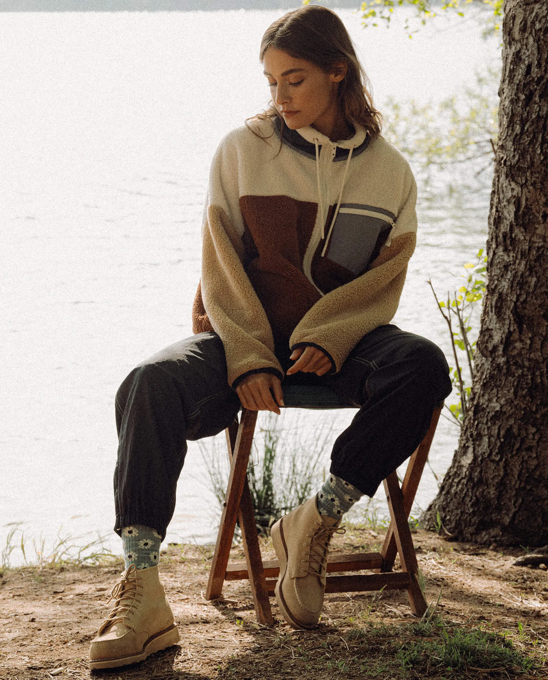 The Plush Terrain Full-Zip. -- Oakwood Colorblock sold by THE GREAT. product image thumbnail 4