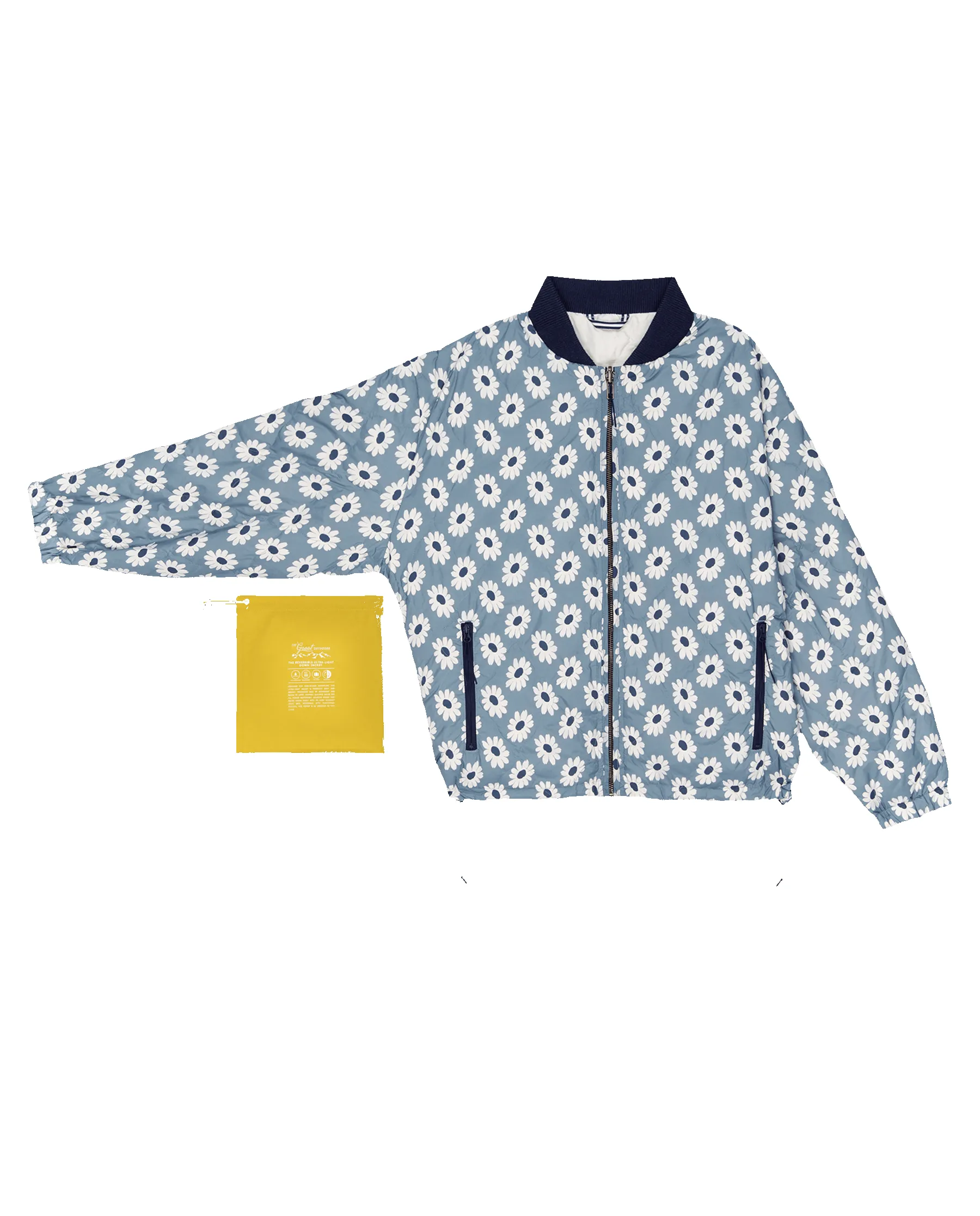 The Reversible Ultra Light Down Puffer. -- Falling Daisy and Cream sold by THE GREAT. product image thumbnail 5