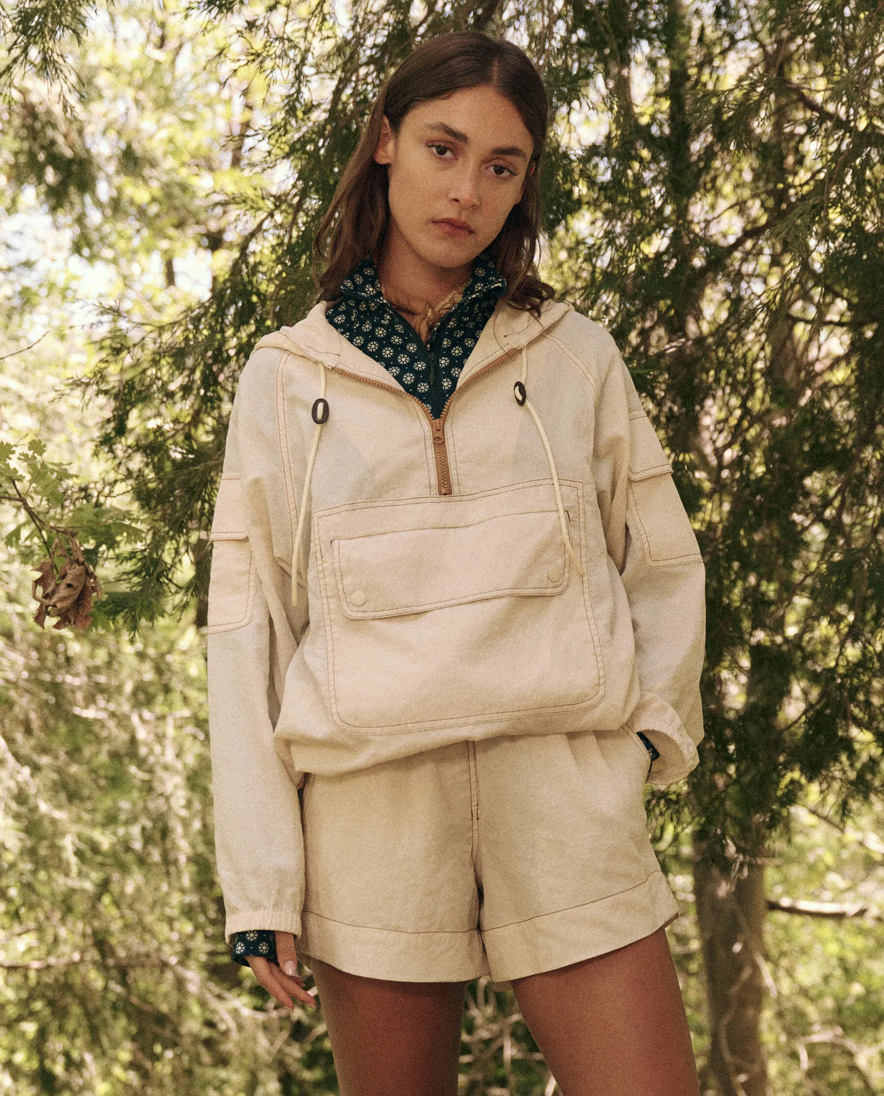 The Trailhead Pullover. -- Cream sold by THE GREAT.