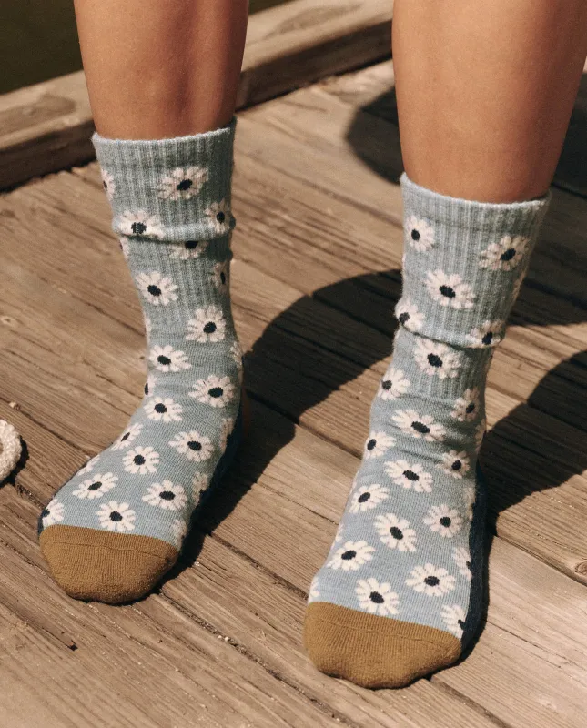 The Ridge Runner Sock. -- Falling Daisy Multi sold by THE GREAT.