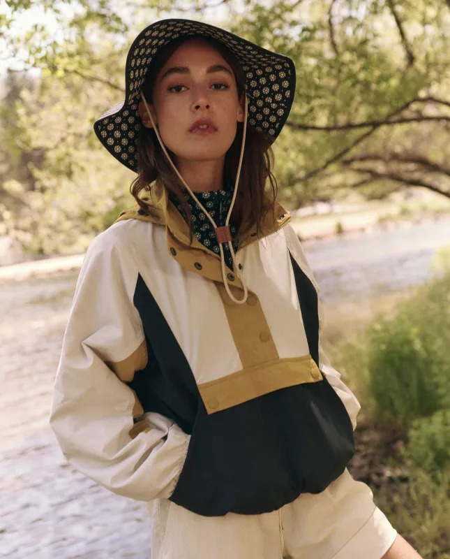 The Crestline Pullover. -- Navy and Sunshine Colorblock sold by THE GREAT.