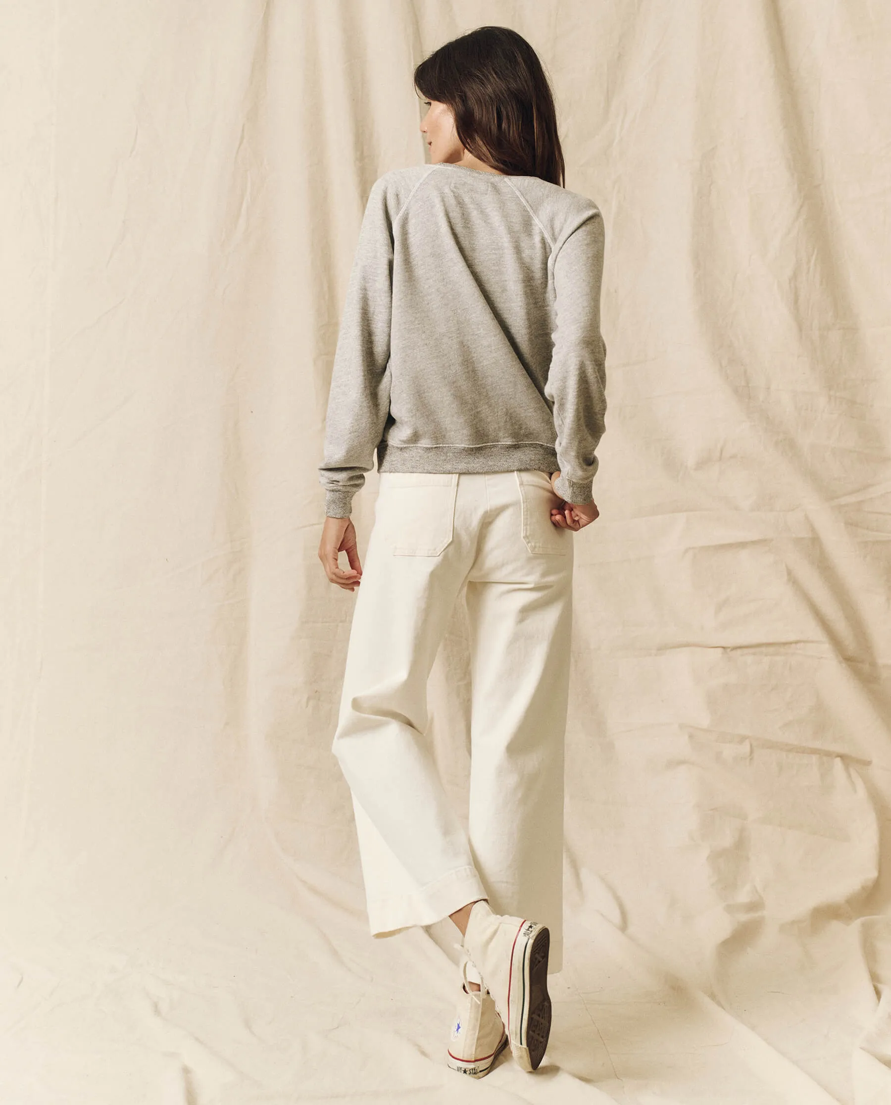 The Shrunken Sweatshirt. -- Soft Heather Grey sold by THE GREAT. product image thumbnail 4