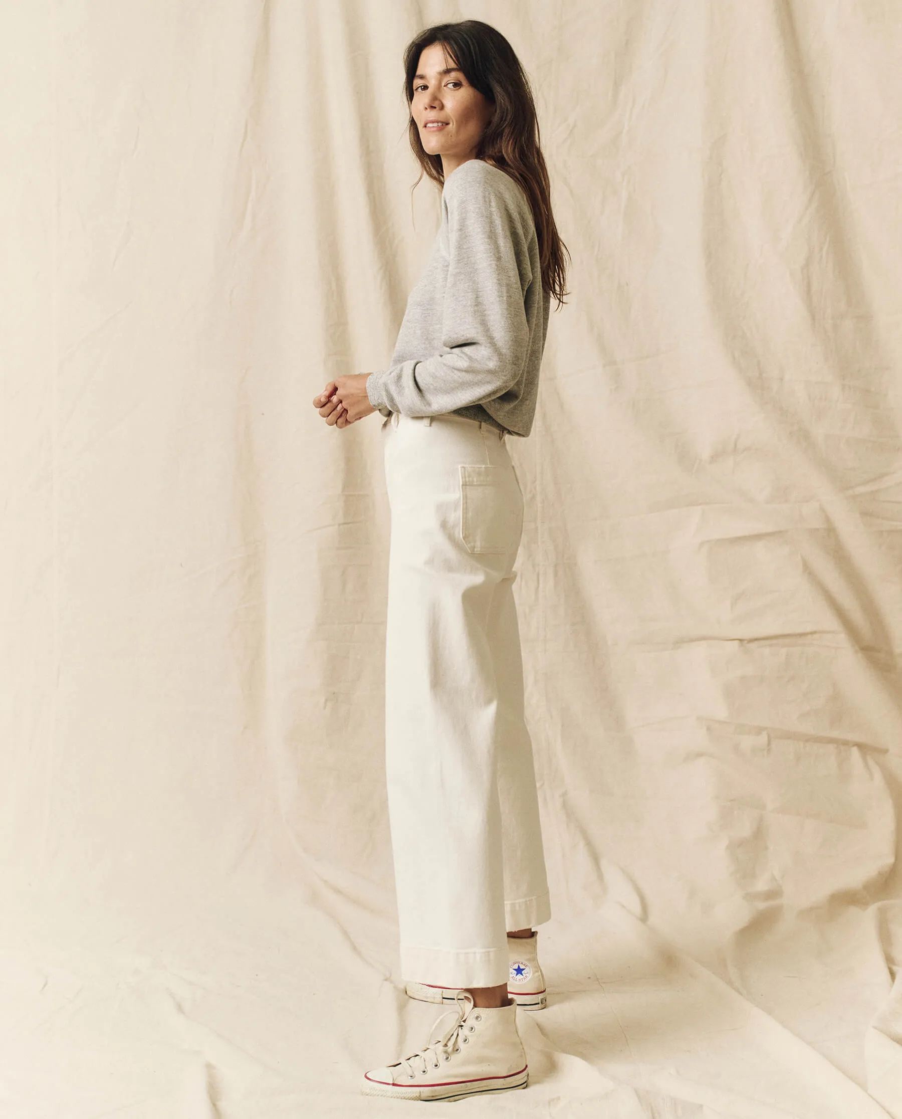 The Shrunken Sweatshirt. -- Soft Heather Grey sold by THE GREAT. product image thumbnail 2