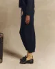 The Lantern Pant. -- Dark Navy sold by THE GREAT.