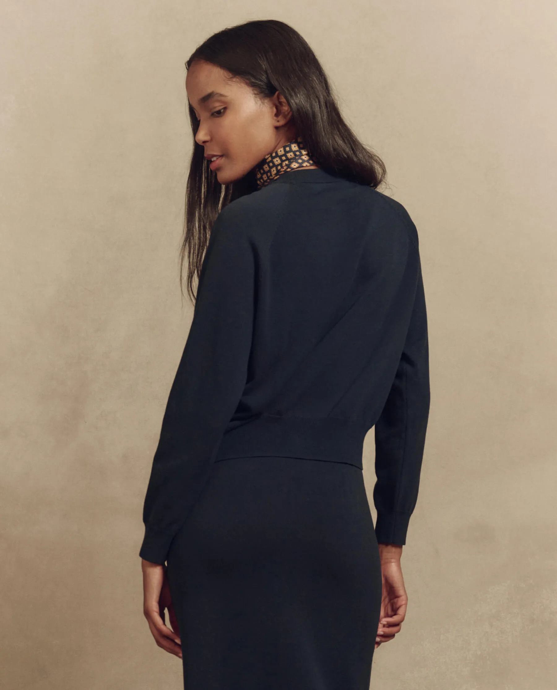 The Crew Neck Sweater. -- Dark Navy sold by THE GREAT. product image thumbnail 2