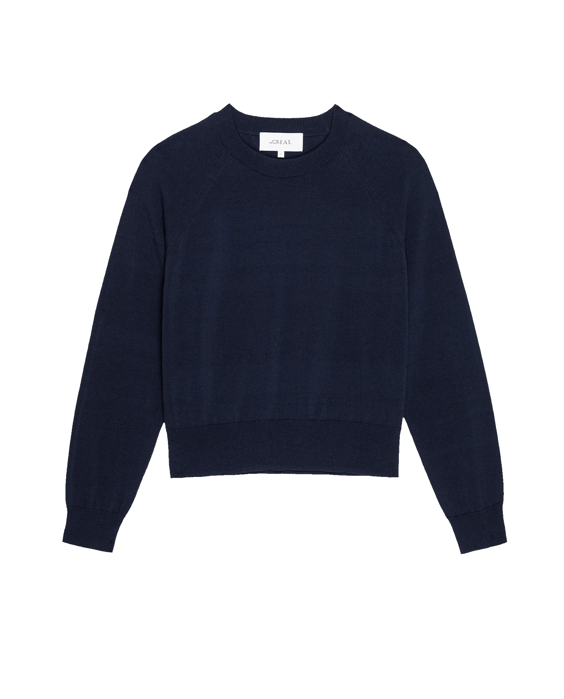 The Crew Neck Sweater. -- Dark Navy sold by THE GREAT. product image thumbnail 5