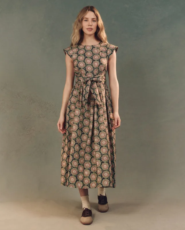 The Tulsa Dress. -- Heirloom Paisley sold by THE GREAT.