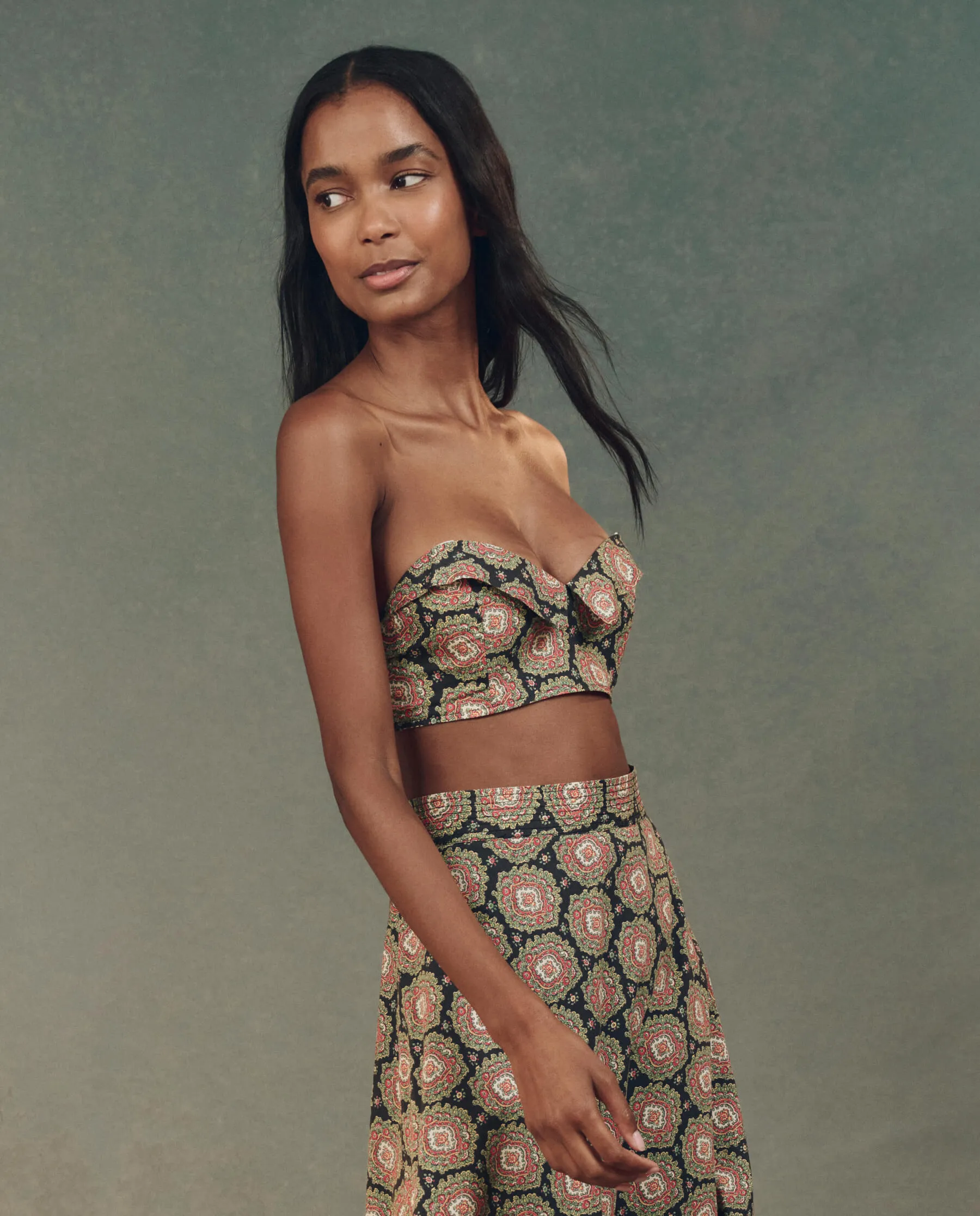The Bustier Top. -- Heirloom Paisley sold by THE GREAT. product image thumbnail 3
