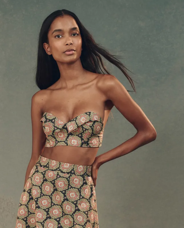 The Bustier Top. -- Heirloom Paisley sold by THE GREAT.