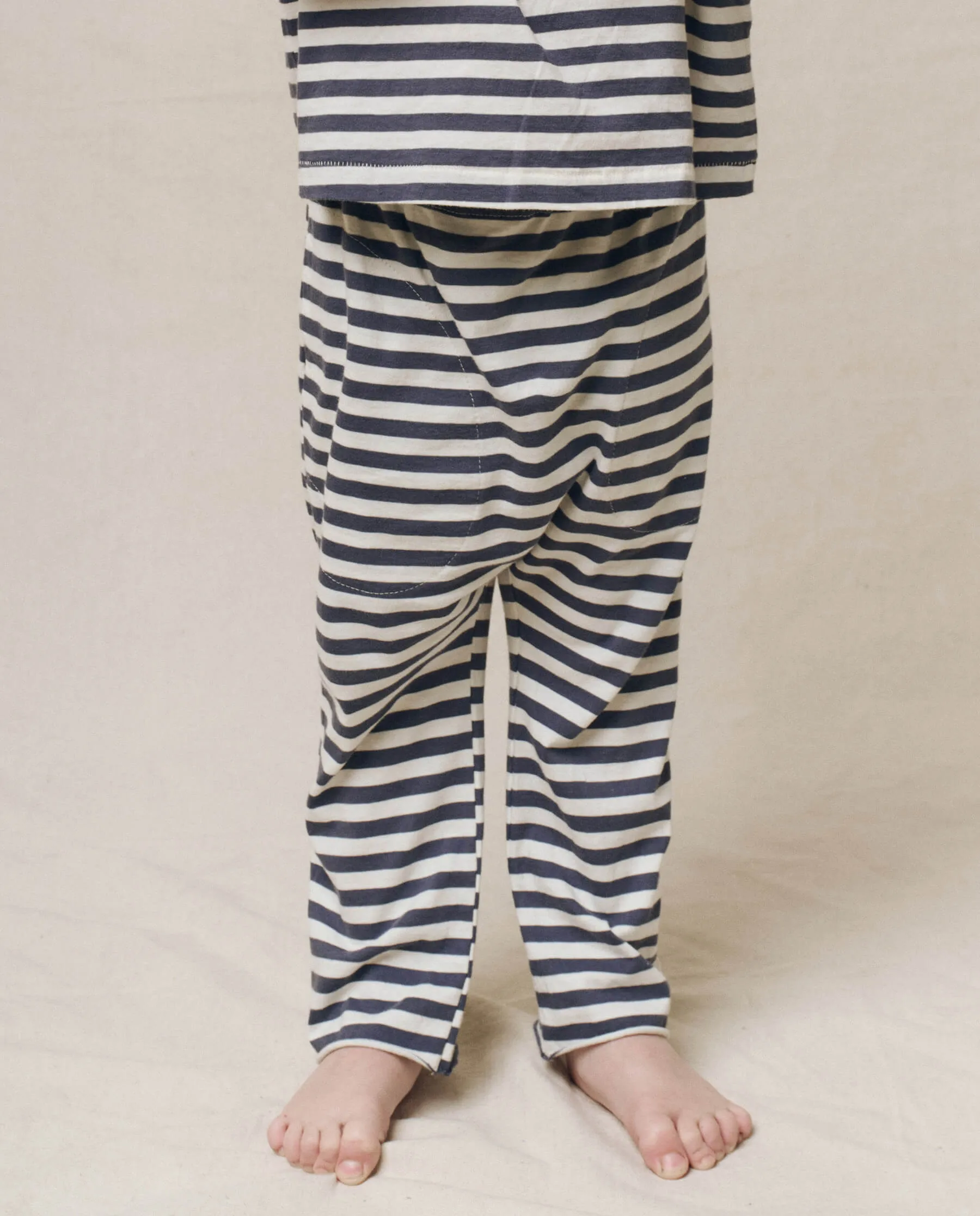 The Little Jersey Crop. Novelty -- Vintage Blue Stripe sold by THE GREAT.