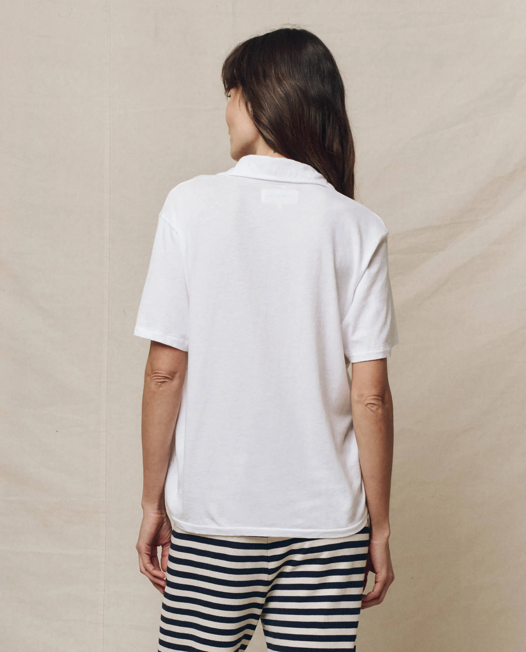 The Lacrosse Polo. -- True White sold by THE GREAT. product image thumbnail 2