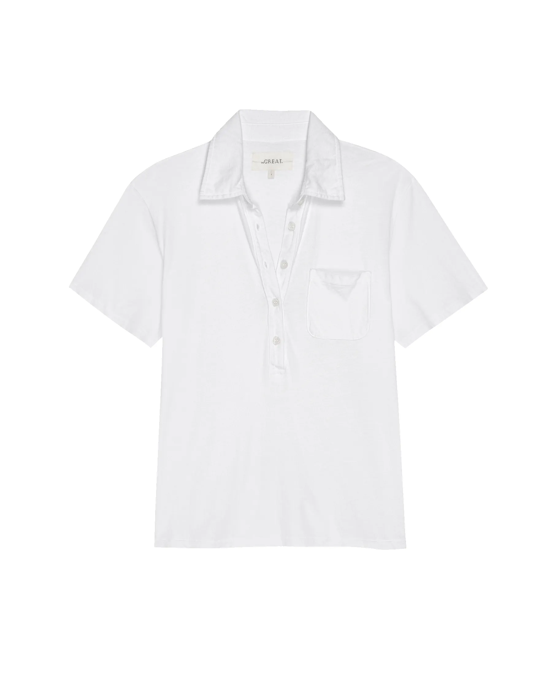 The Lacrosse Polo. -- True White sold by THE GREAT. product image thumbnail 5
