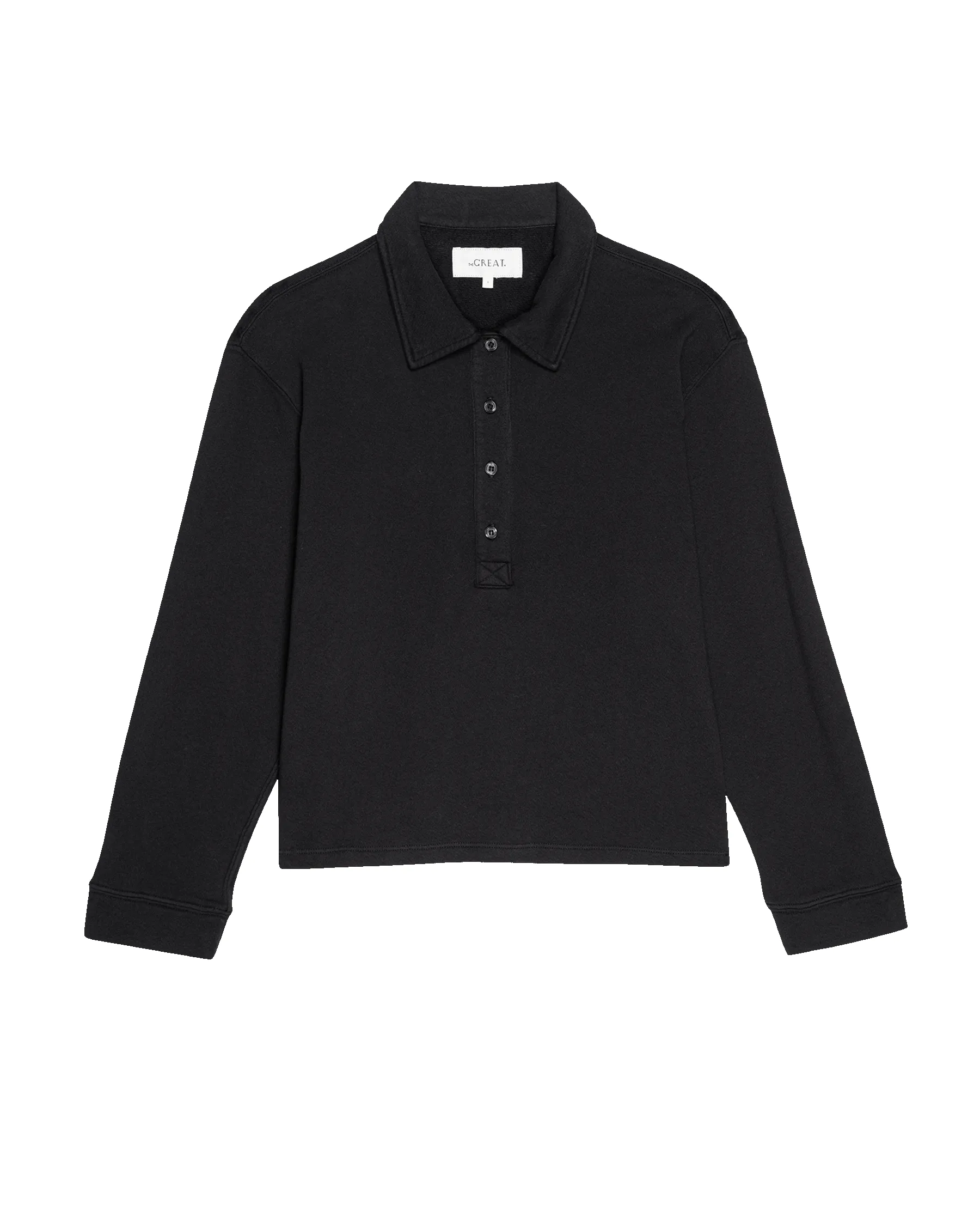 The Rugby Sweatshirt. -- Almost Black sold by THE GREAT. product image thumbnail 5