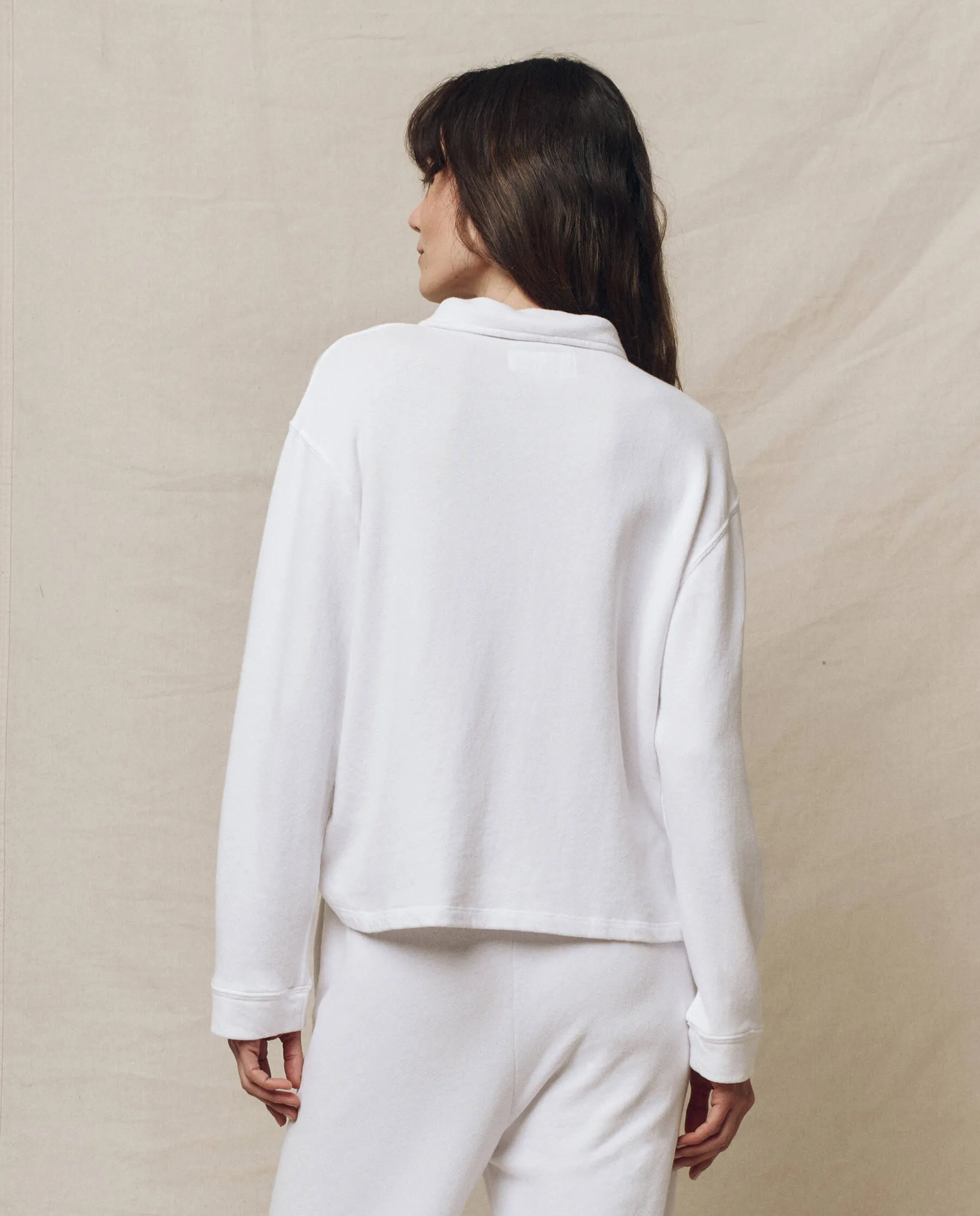 The Rugby Sweatshirt. -- True White sold by THE GREAT. product image thumbnail 2