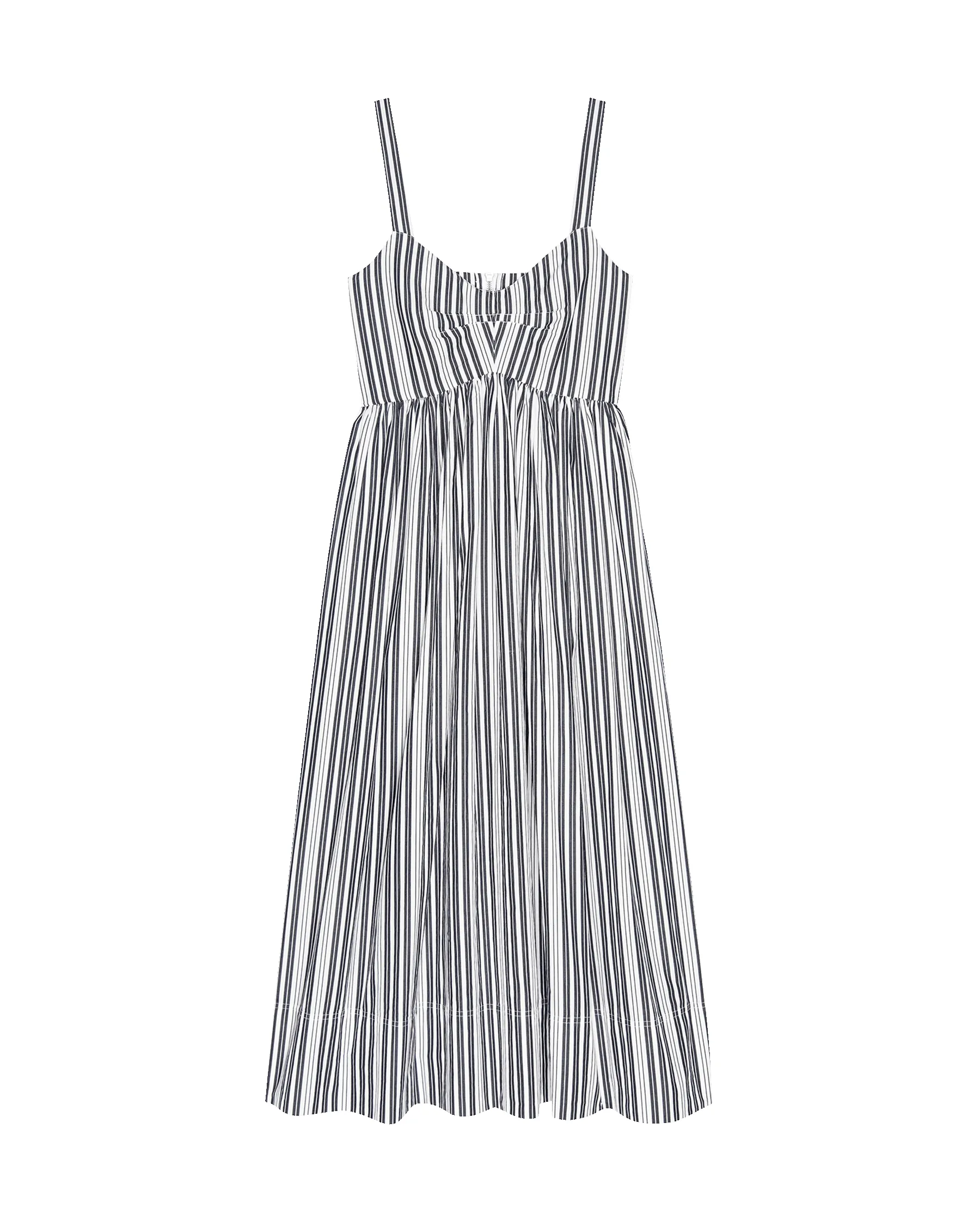 The Reyes Dress. -- Parchment Stripe sold by THE GREAT. product image thumbnail 4