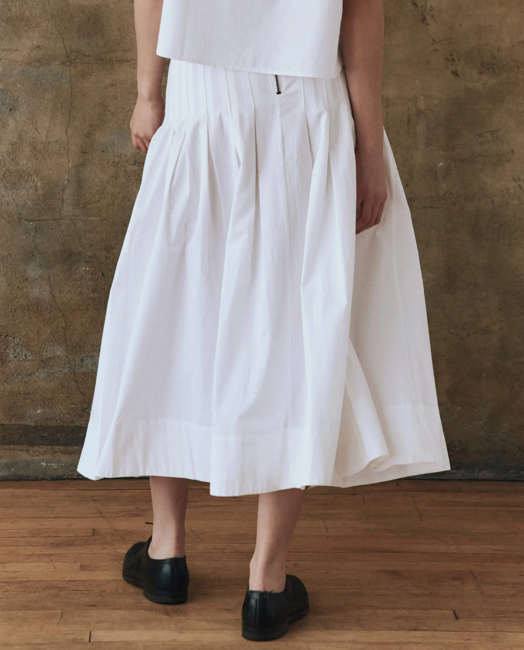 The Rhythm Skirt. -- White sold by THE GREAT. product image thumbnail 2