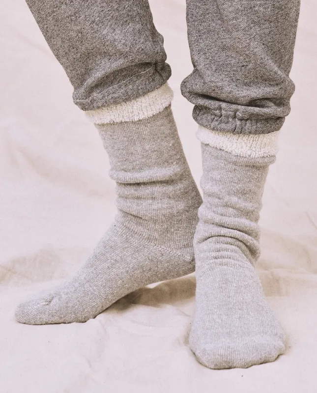 The Sweatshirt Sock. -- Heather Grey sold by THE GREAT.