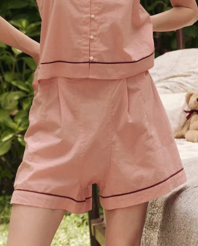 The Square Pajama Short. -- Rose Bloom sold by THE GREAT.