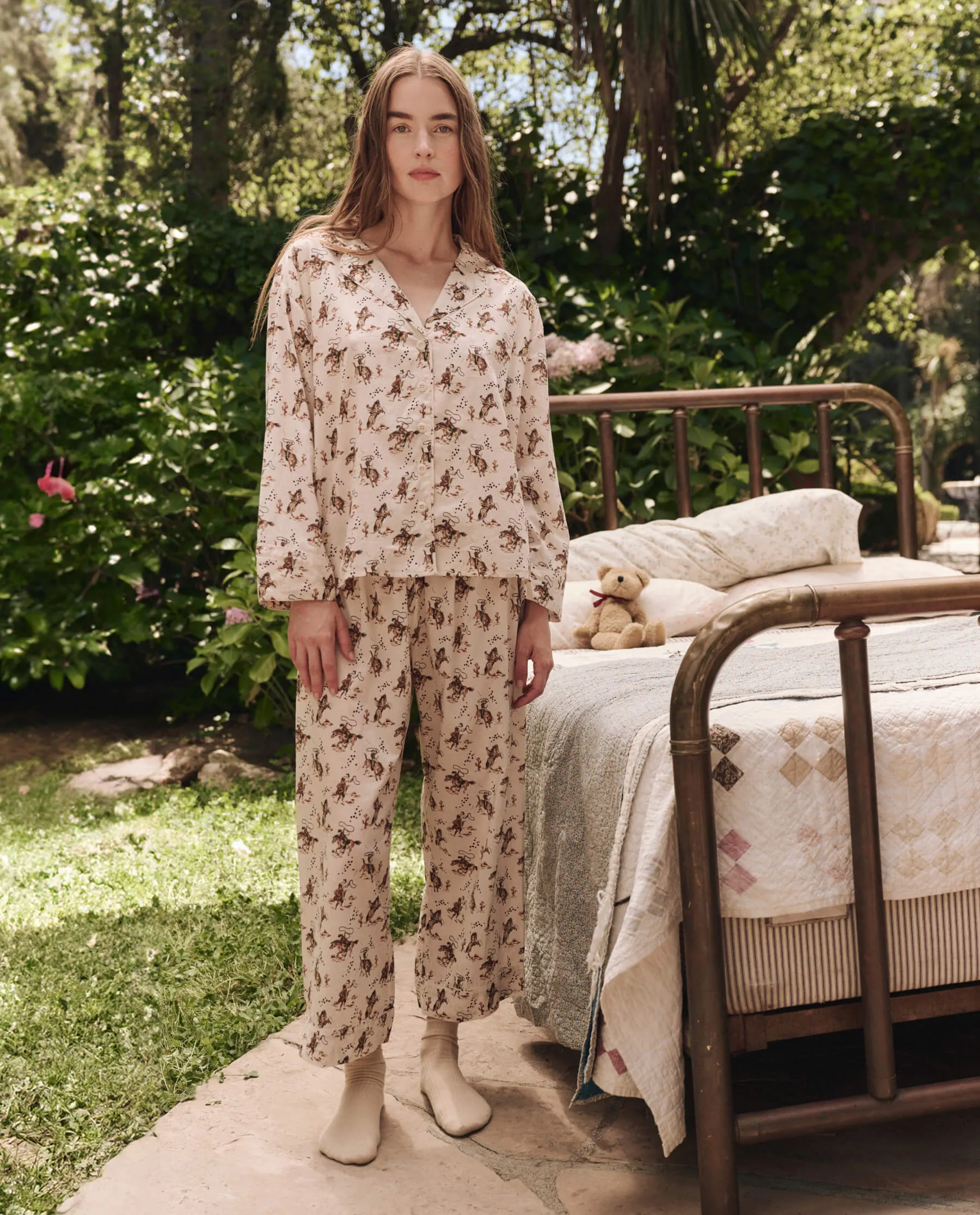 The Pajama Shirt. -- Cream Cowboy sold by THE GREAT. product image thumbnail 5