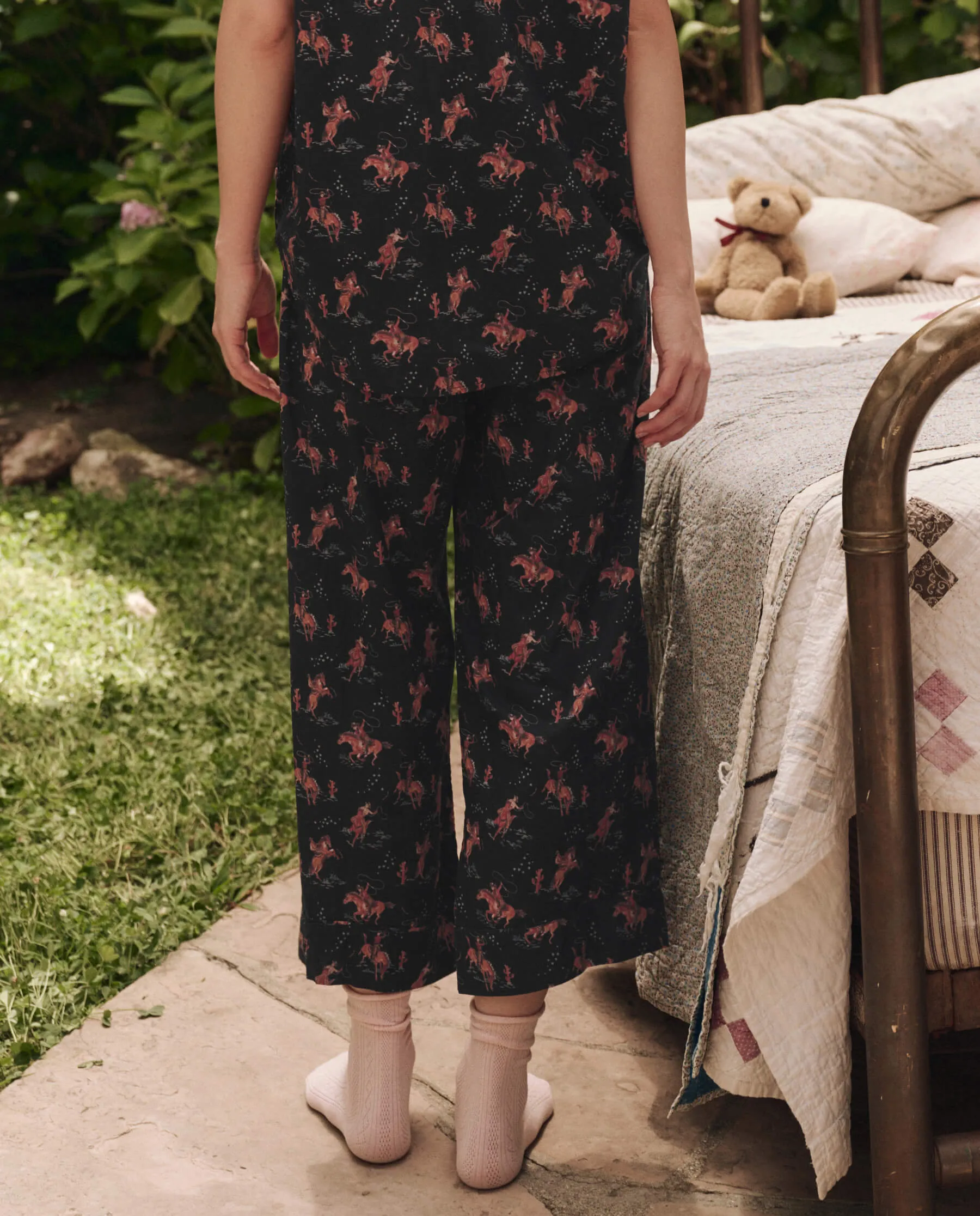 The Easy Sleep Pant. -- Navy Cowboy sold by THE GREAT. product image thumbnail 2