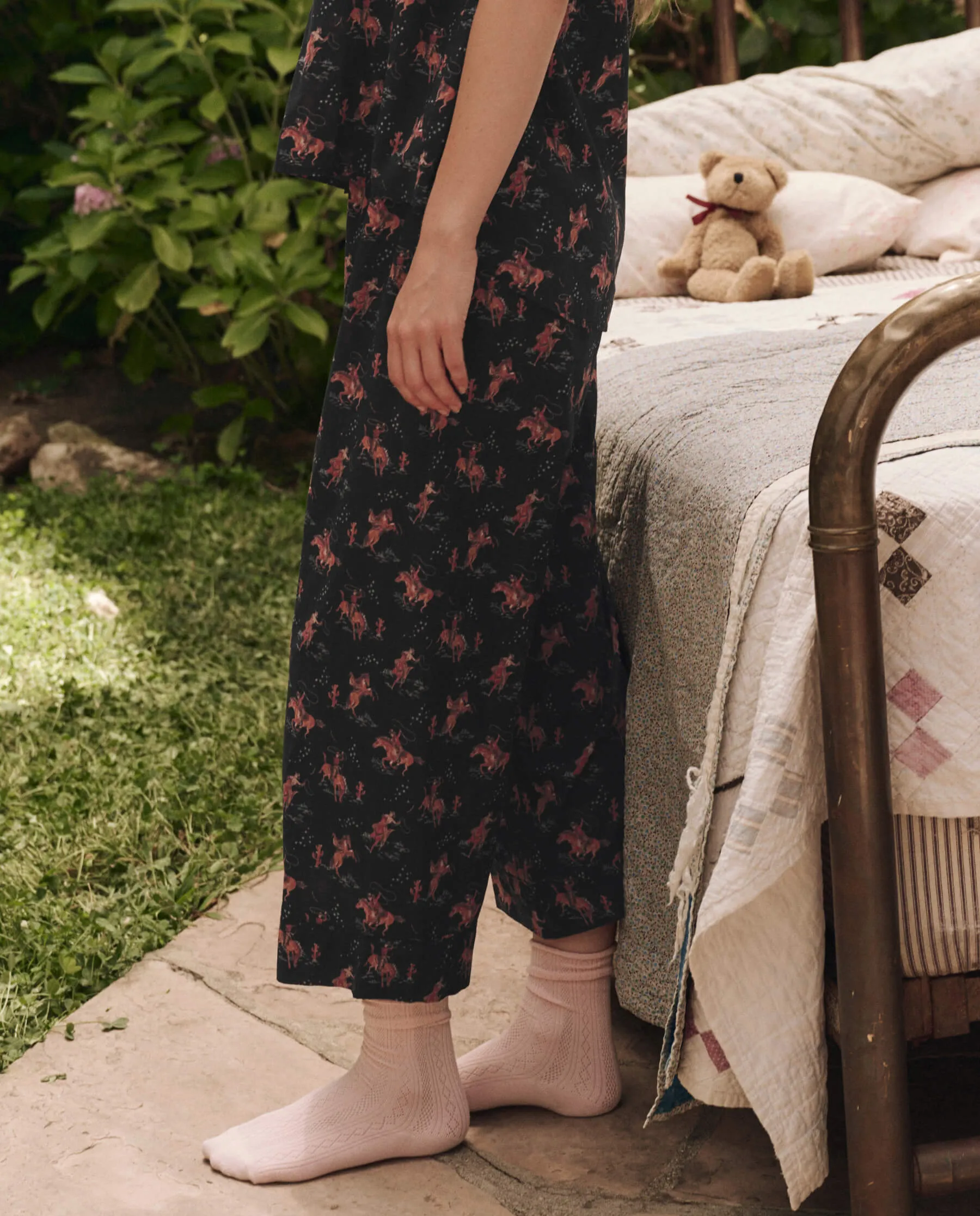 The Easy Sleep Pant. -- Navy Cowboy sold by THE GREAT. product image thumbnail 3