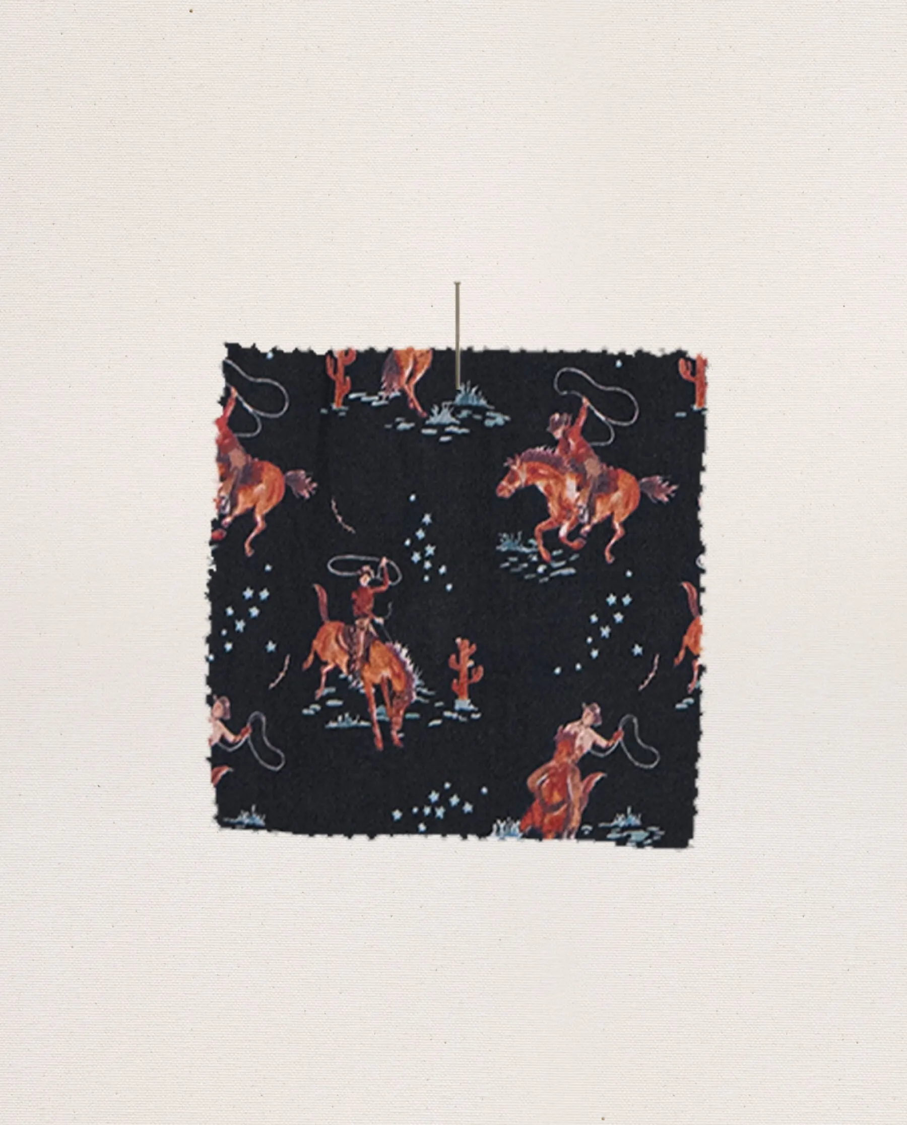 The Short Sleeve Pajama Shirt. -- Navy Cowboy sold by THE GREAT. product image thumbnail 5