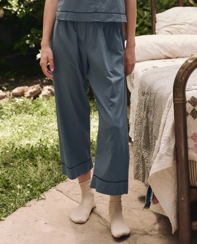 The Western Easy Sleep Pant. -- Blue Dusk sold by THE GREAT.