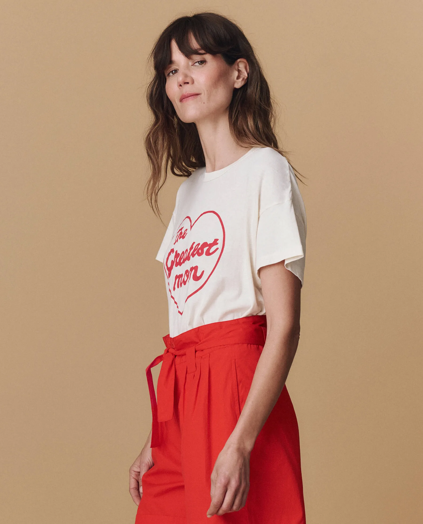 The Boxy Crew. Graphic -- Washed White with The Greatest Mom Graphic sold by THE GREAT. product image thumbnail 3