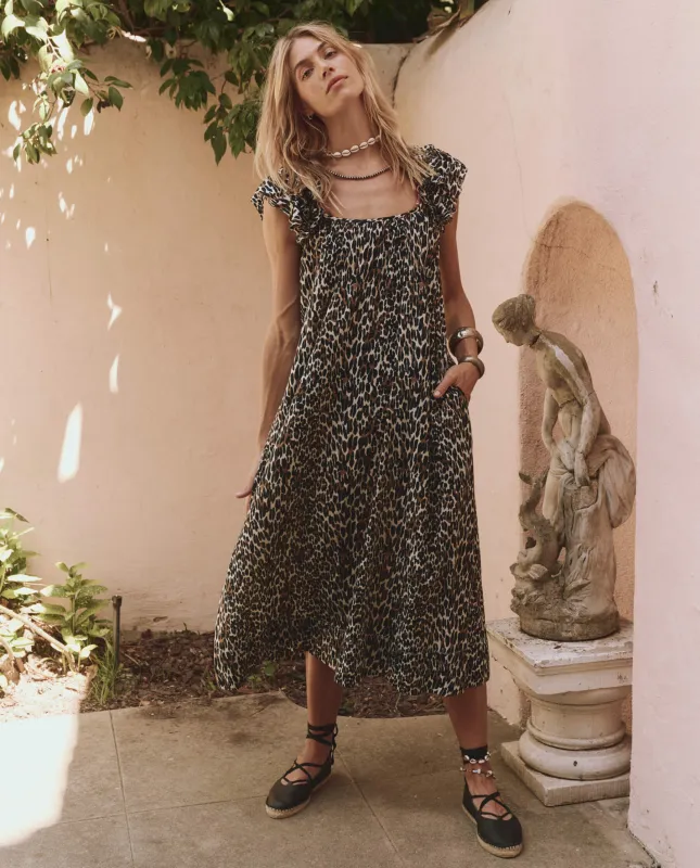 The Ruffle Coverup. -- Leopard sold by THE GREAT.