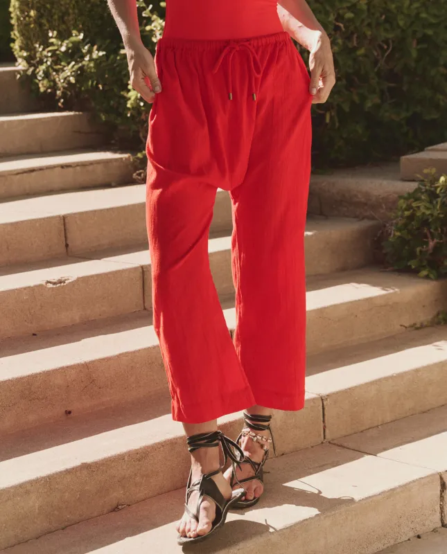 The Reef Pant. -- Hot Red sold by THE GREAT.