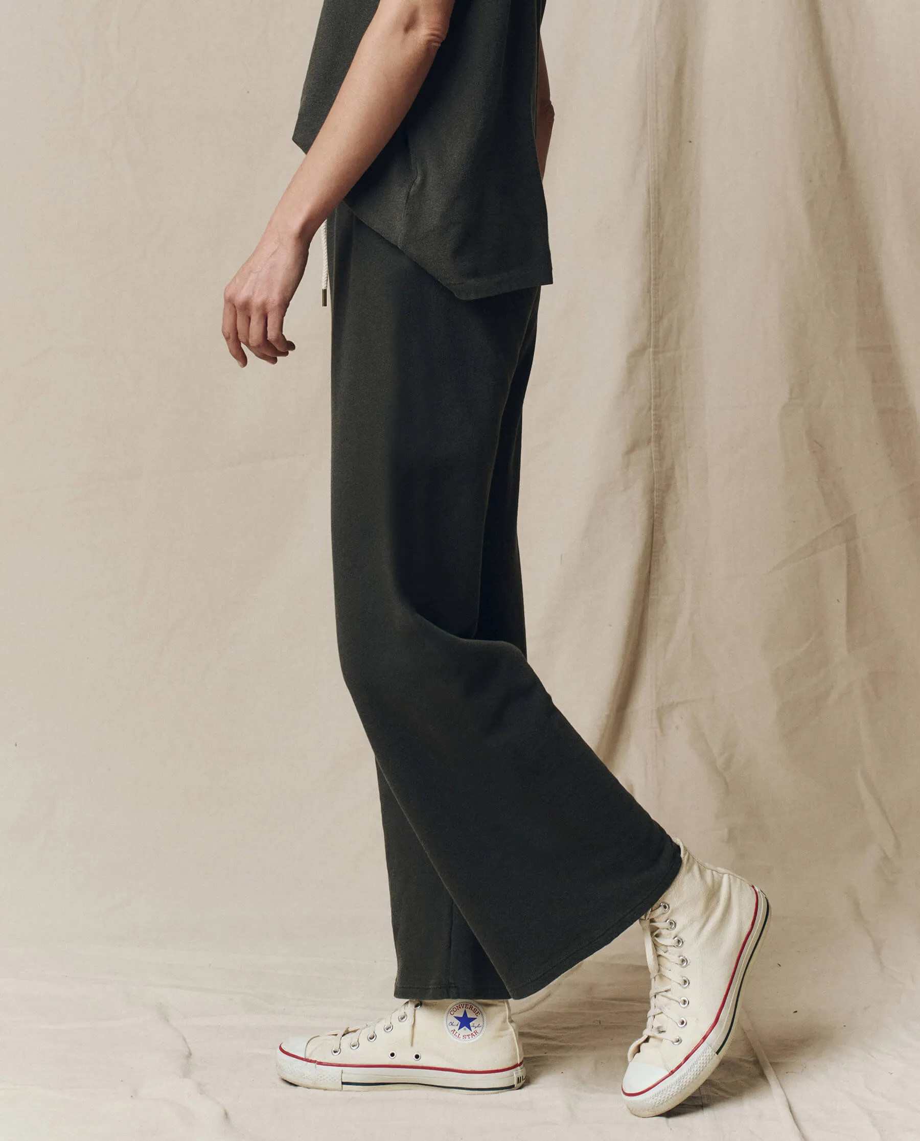 The Lap Sweatpant. Solid -- Washed Black sold by THE GREAT. product image thumbnail 3