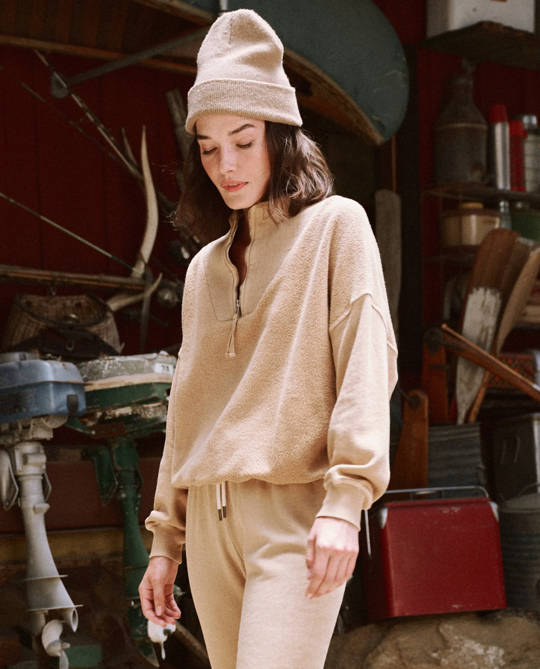 The Trail Sweatshirt. -- Oat sold by THE GREAT. product image thumbnail 3