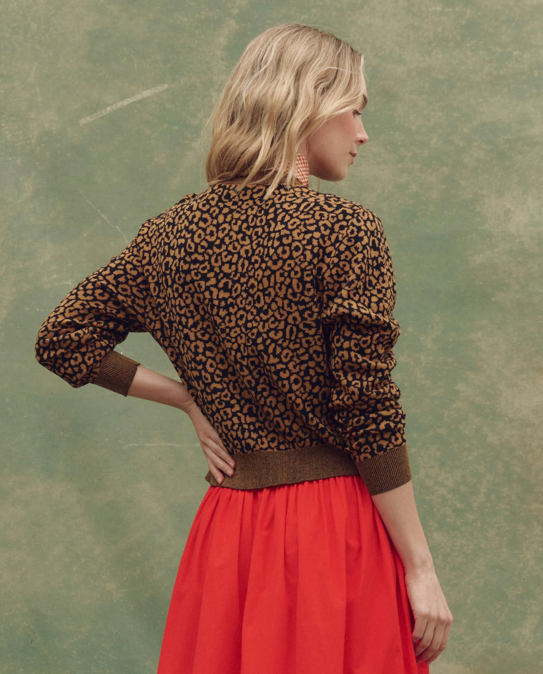 The Tea Time Cardigan. -- Leopard sold by THE GREAT. product image thumbnail 2