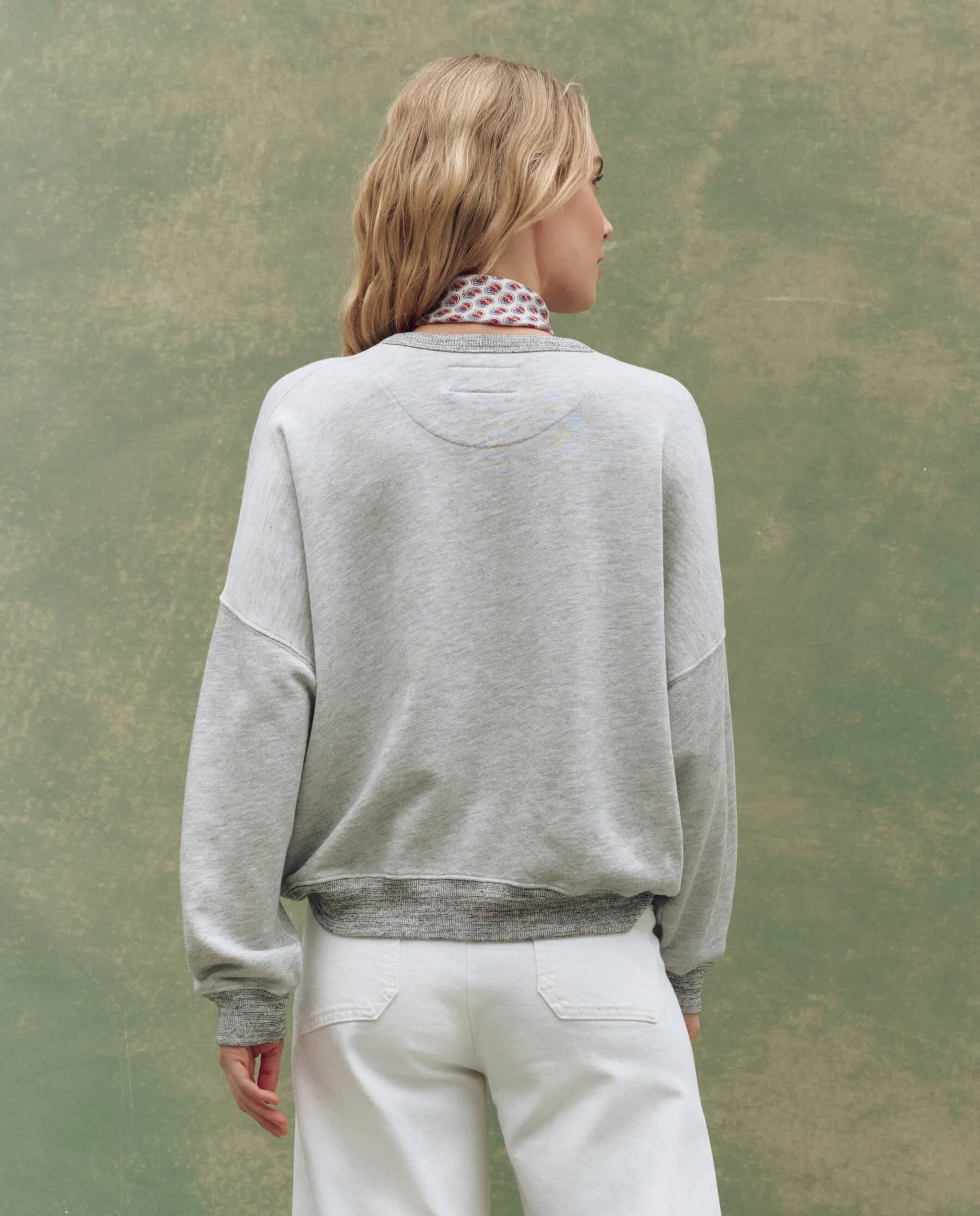 The Teammate Sweatshirt. Graphic -- Soft Heather Grey with Smooth Sailin Graphic sold by THE GREAT. product image thumbnail 2