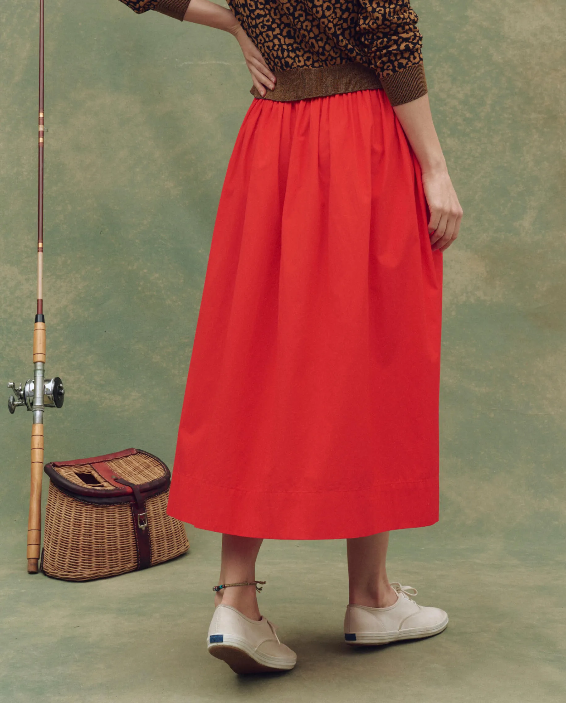 The Viola Skirt. -- Hot Red sold by THE GREAT. product image thumbnail 2