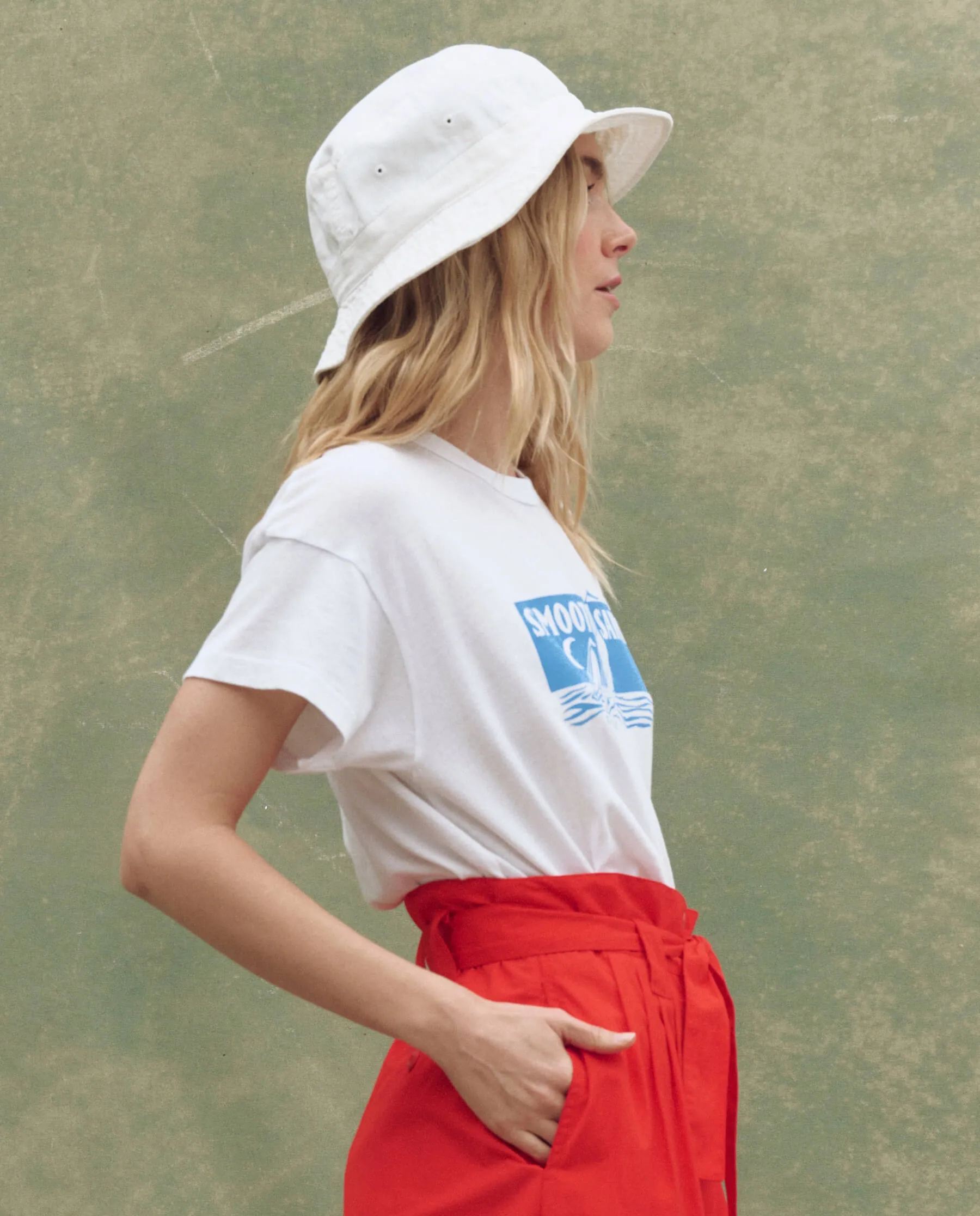 The Boxy Crew. Graphic -- True White with Smooth Sailin Graphic sold by THE GREAT. product image thumbnail 3