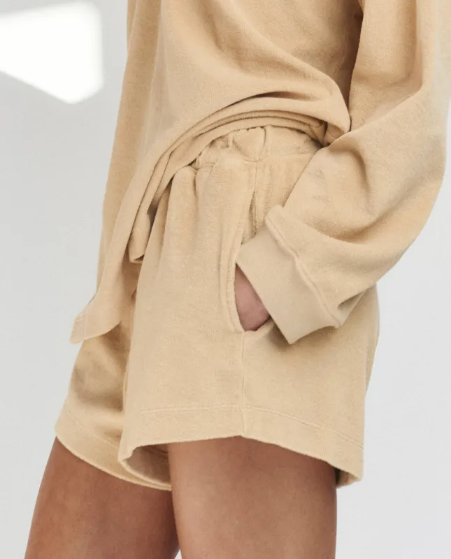 The Micro Terry Swing Short. -- Chamois sold by THE GREAT.