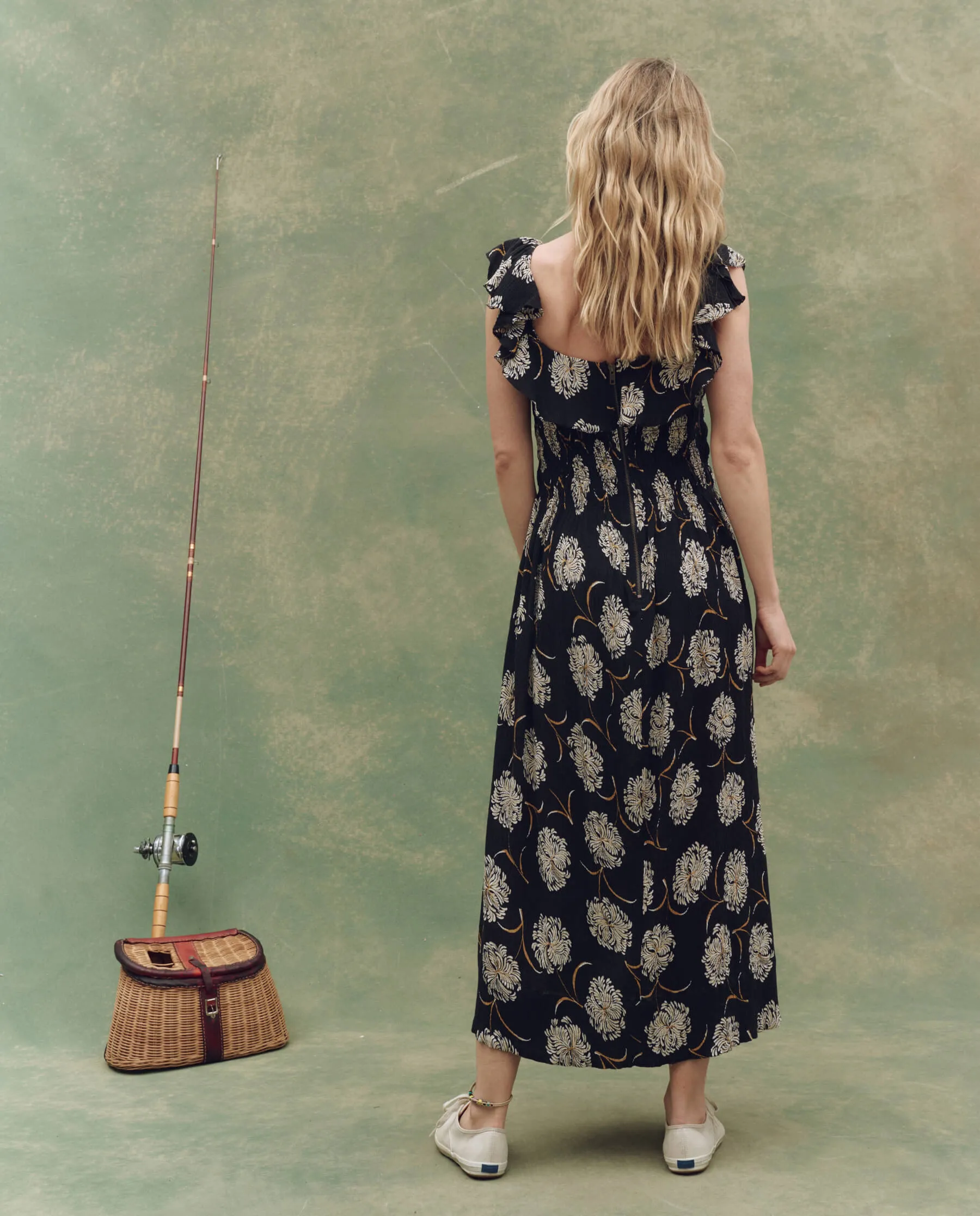 The Havana Dress. -- Black Dancing Floral sold by THE GREAT. product image thumbnail 2