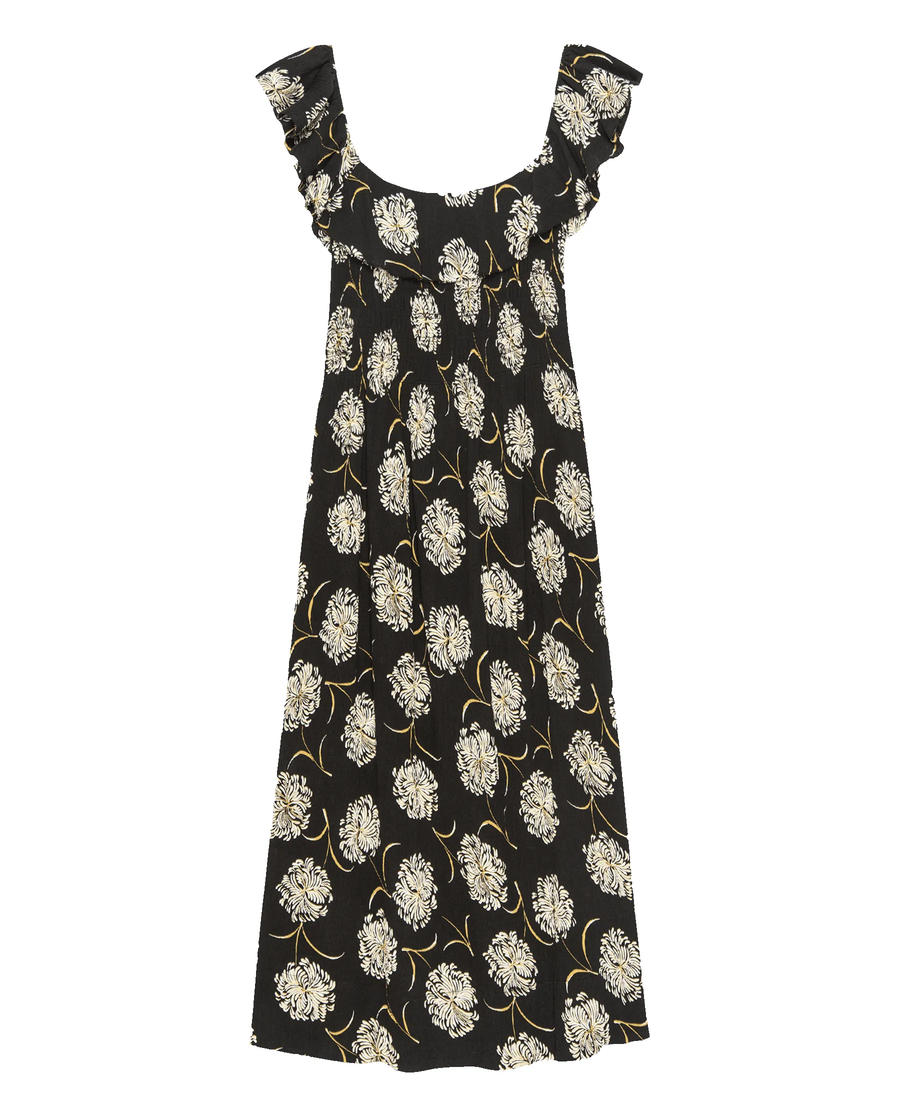The Havana Dress. -- Black Dancing Floral sold by THE GREAT. product image thumbnail 5
