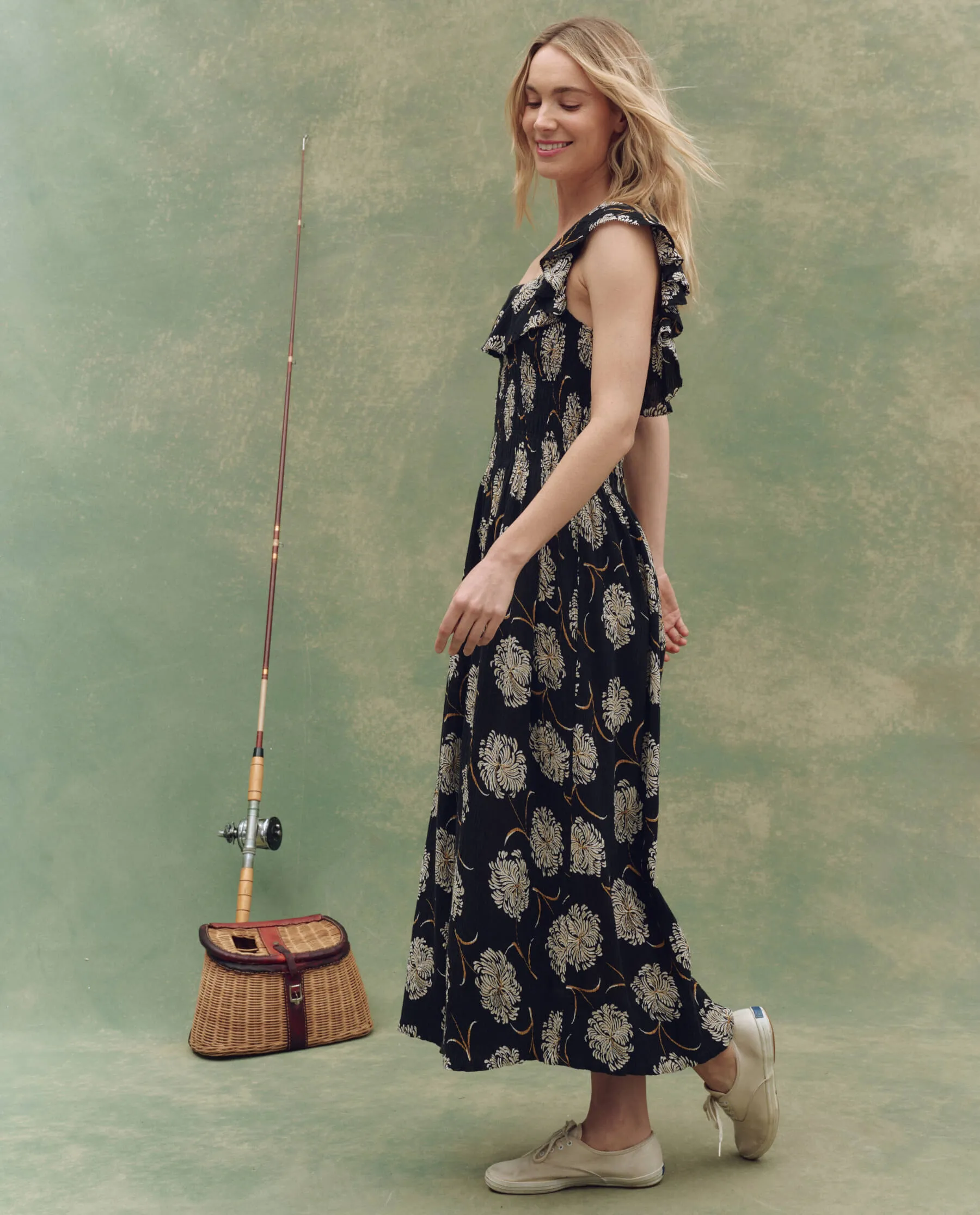 The Havana Dress. -- Black Dancing Floral sold by THE GREAT. product image thumbnail 4