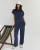 The Micro Terry Victory Sweatpant. -- Vintage Blue sold by THE GREAT.