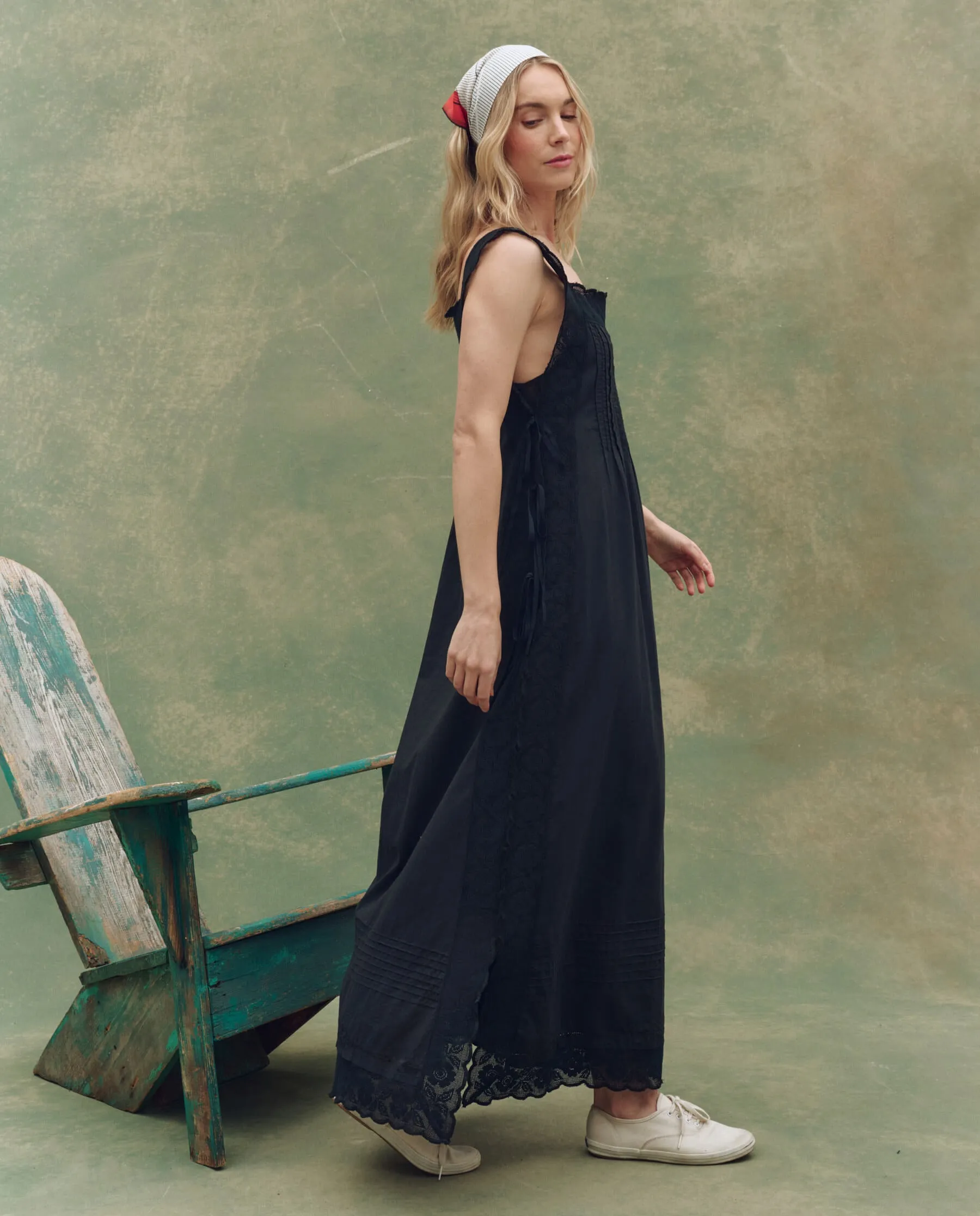 The Attic Lace Dress. -- Black sold by THE GREAT. product image thumbnail 4