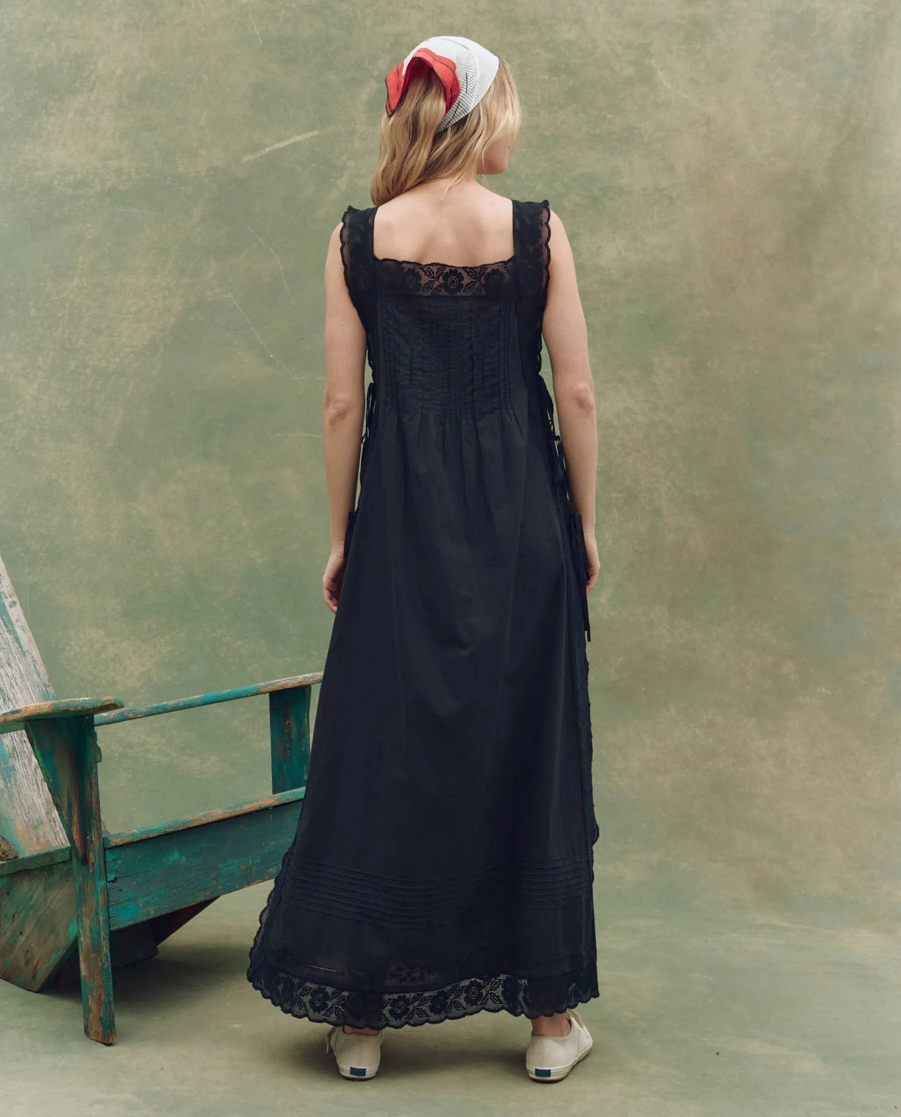 The Attic Lace Dress. -- Black sold by THE GREAT. product image thumbnail 3