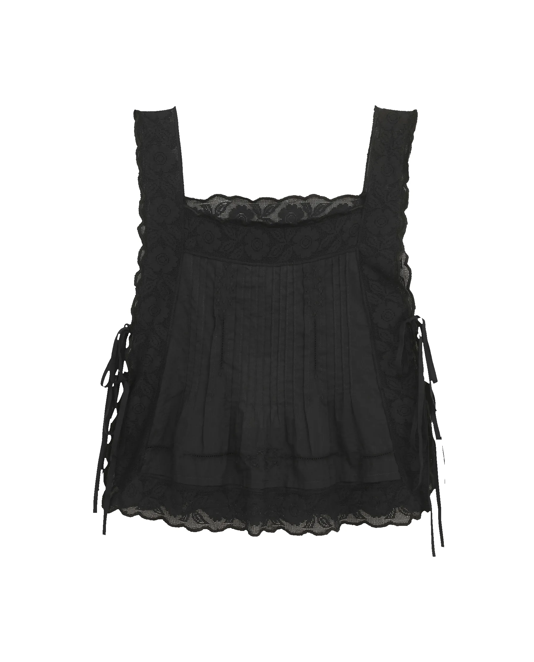The Attic Lace Cami. -- Black sold by THE GREAT. product image thumbnail 5