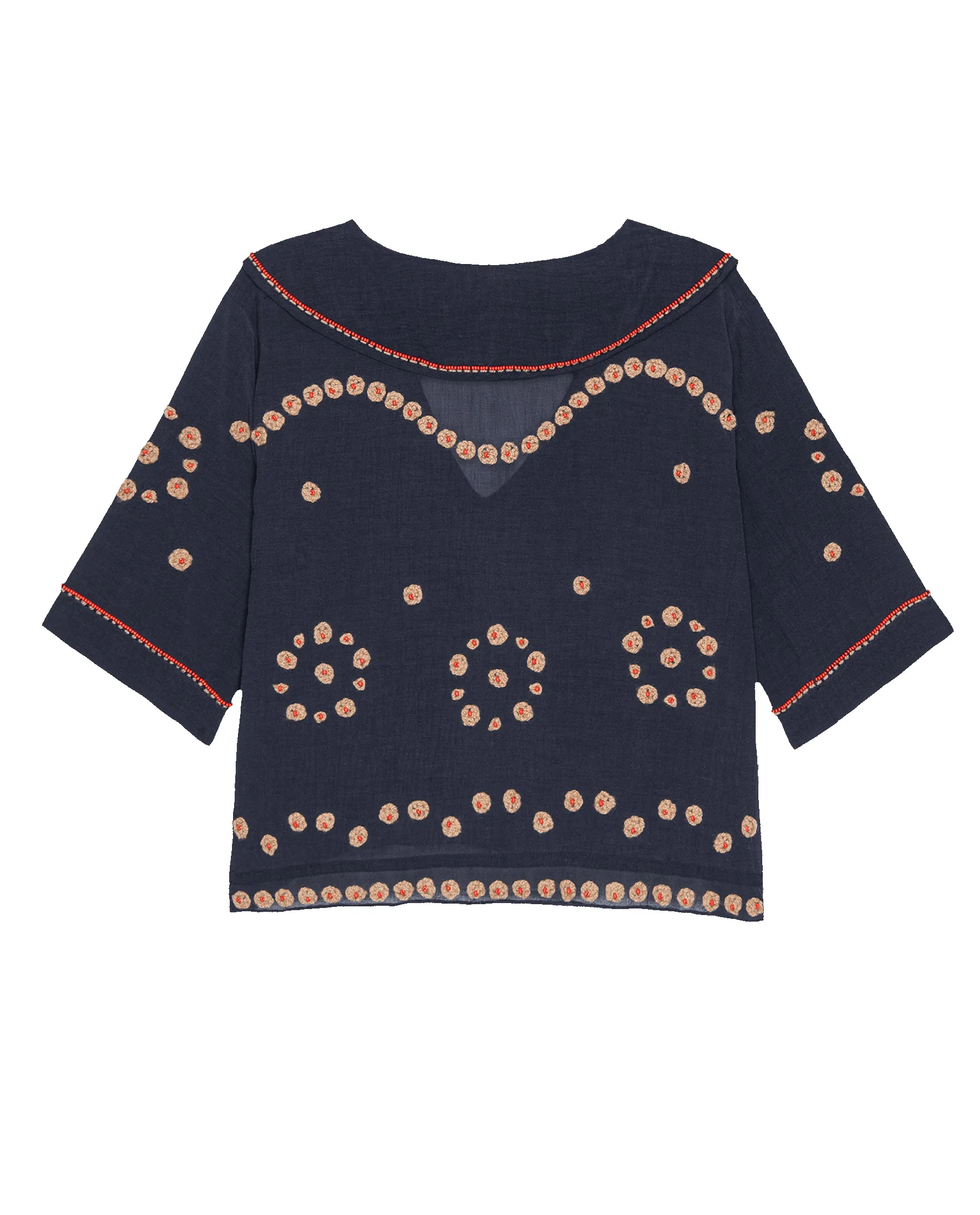 The Beaded Vintage Sailor Top. -- Navy sold by THE GREAT. product image thumbnail 5