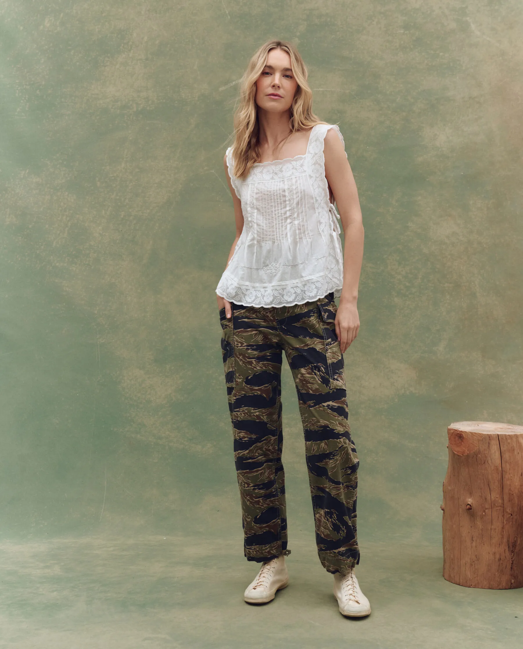 The Attic Lace Cami. -- White sold by THE GREAT. product image thumbnail 5