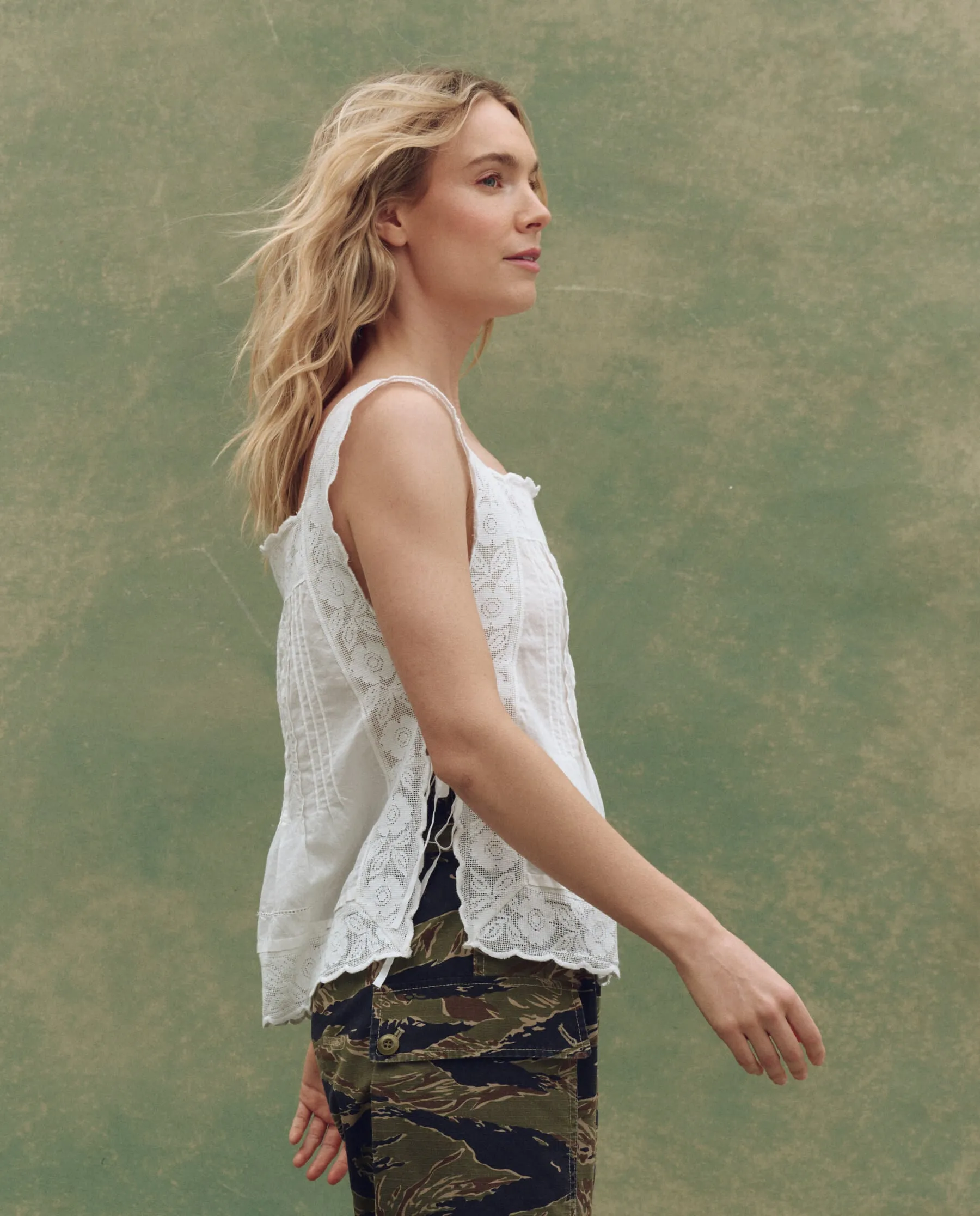 The Attic Lace Cami. -- White sold by THE GREAT. product image thumbnail 4