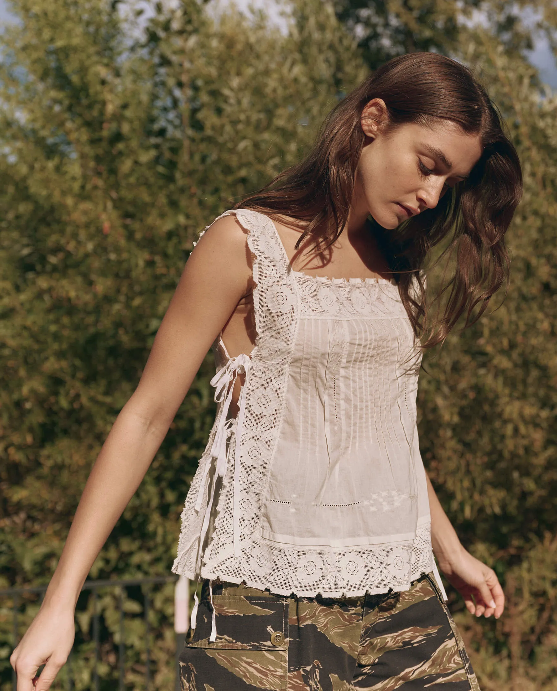 The Attic Lace Cami. -- White sold by THE GREAT. product image thumbnail 2