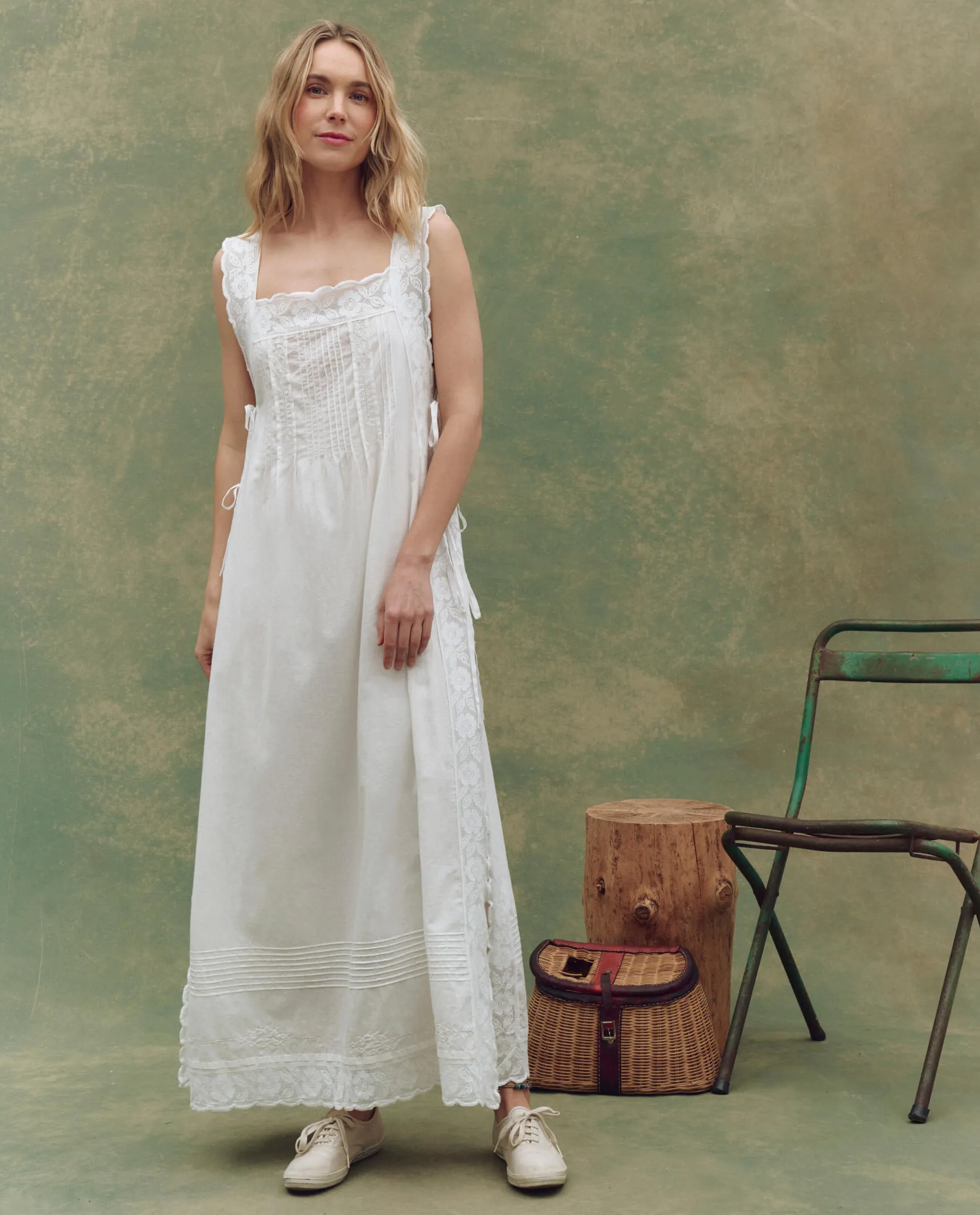 The Attic Lace Dress. -- White sold by THE GREAT.